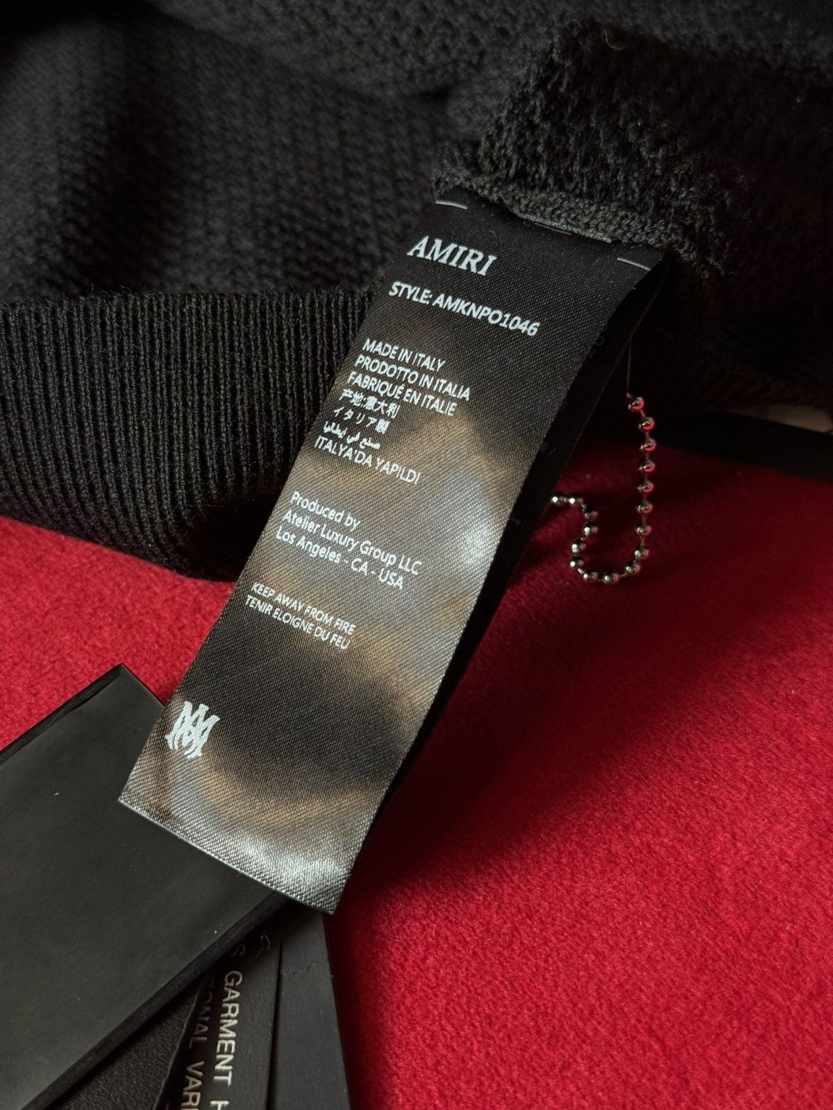 Amiri Amiri Billiards Merino Wool Polo Size US M / EU 48-50 / 2 - 5 Thumbnail