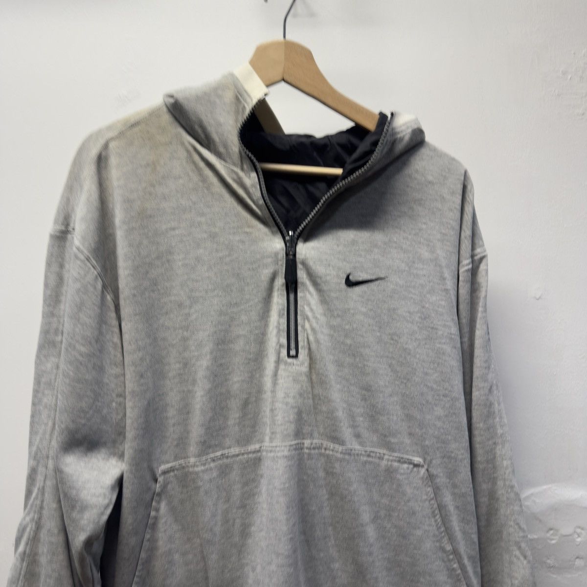 Nike Vintage Nike Reversible Black Nylon Cotton Windbreaker Size US M / EU 48-50 / 2 - 9 Thumbnail