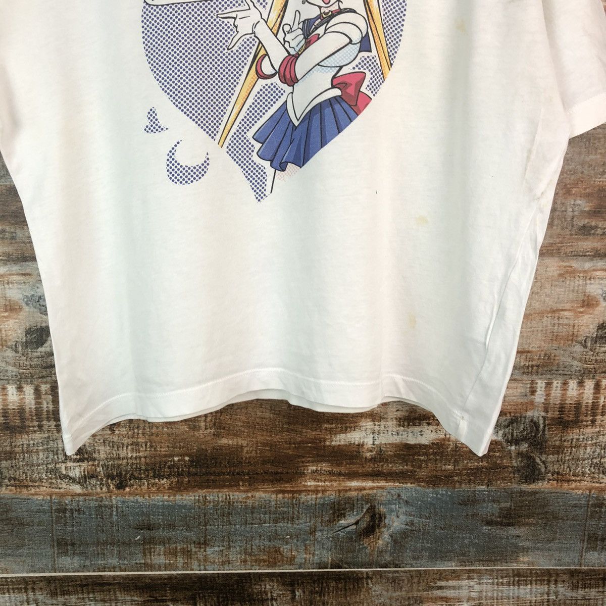 Anime GU Sailor Moon White T-Shirt #A2365 Size L / US 10 / IT 46 - 6 Thumbnail