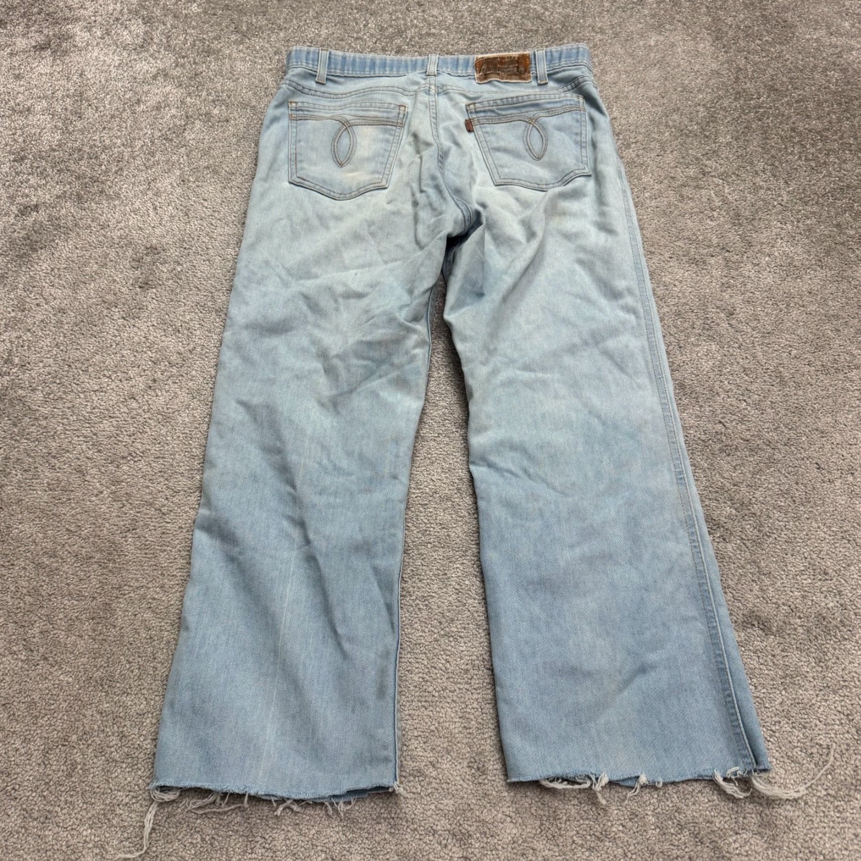 Levi's VINTAGE Levi's Y2K Crop Denim Jeans Mens 34x30 Light Wash Straight Leg Blue Grunge Retro Classic Size US 34 / EU 50 - 2 Thumbnail