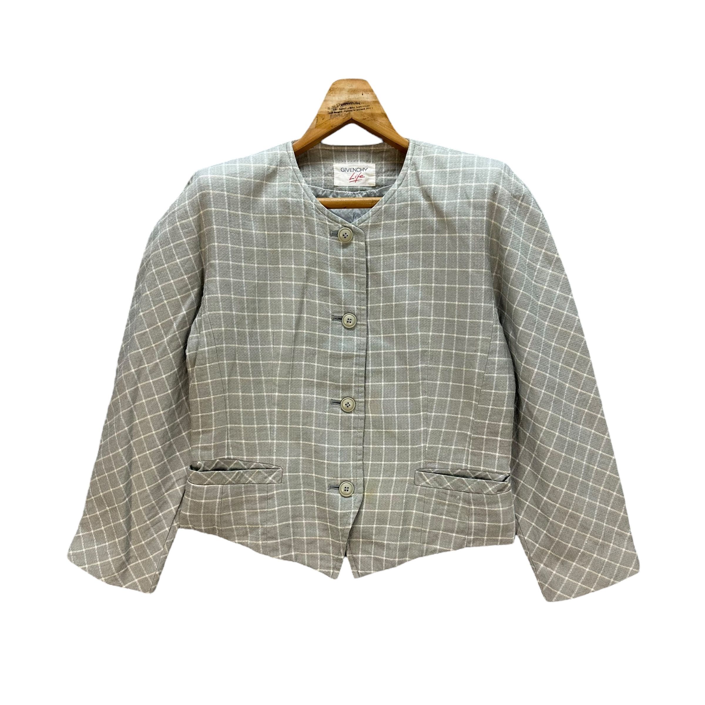 Givenchy GIVENCHY LITE CHECKED PLAID CROP JACKET #8932-040 Size S / US 4 / IT 40 - 1 Thumbnail