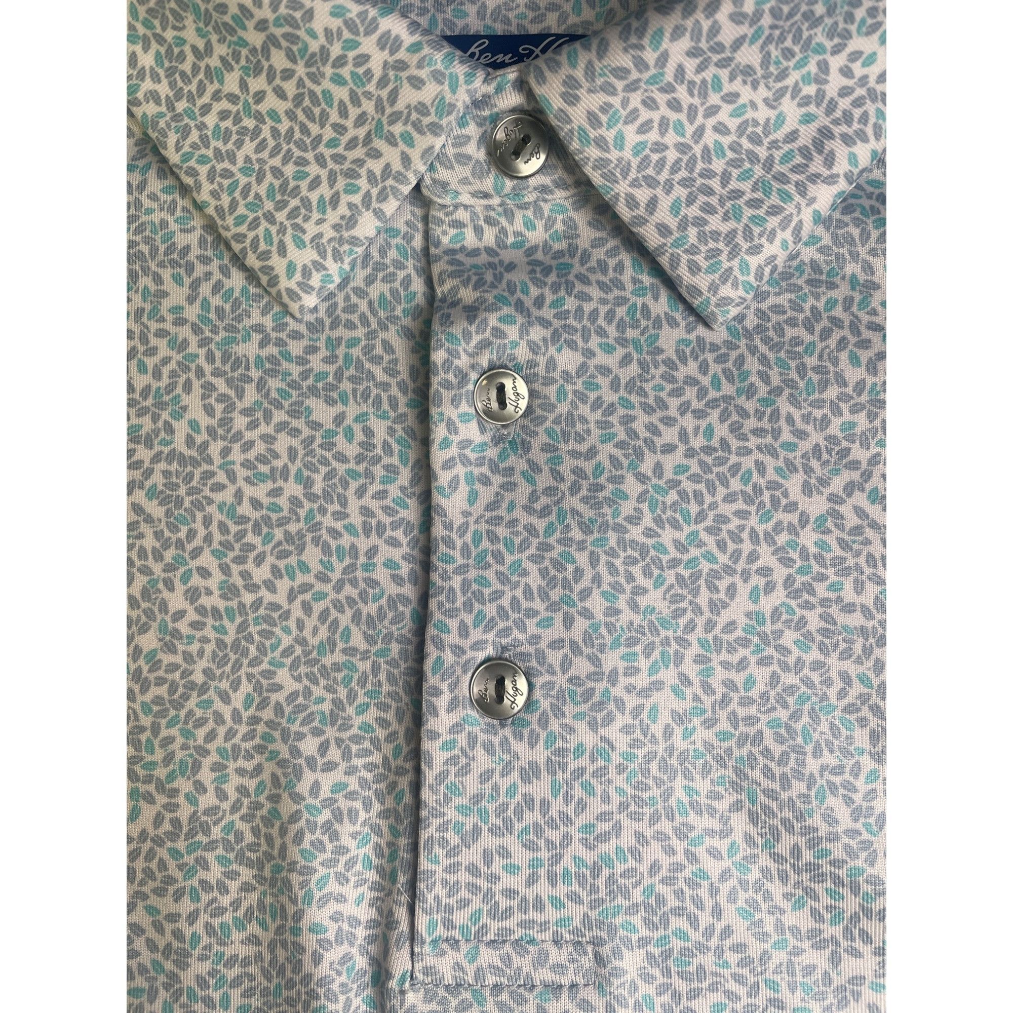 Other Ben Hogan Men's Blue Tiny leaf design Golf/Polo Shirt Sleeve Size US XXL / EU 58 / 5 - 5 Thumbnail