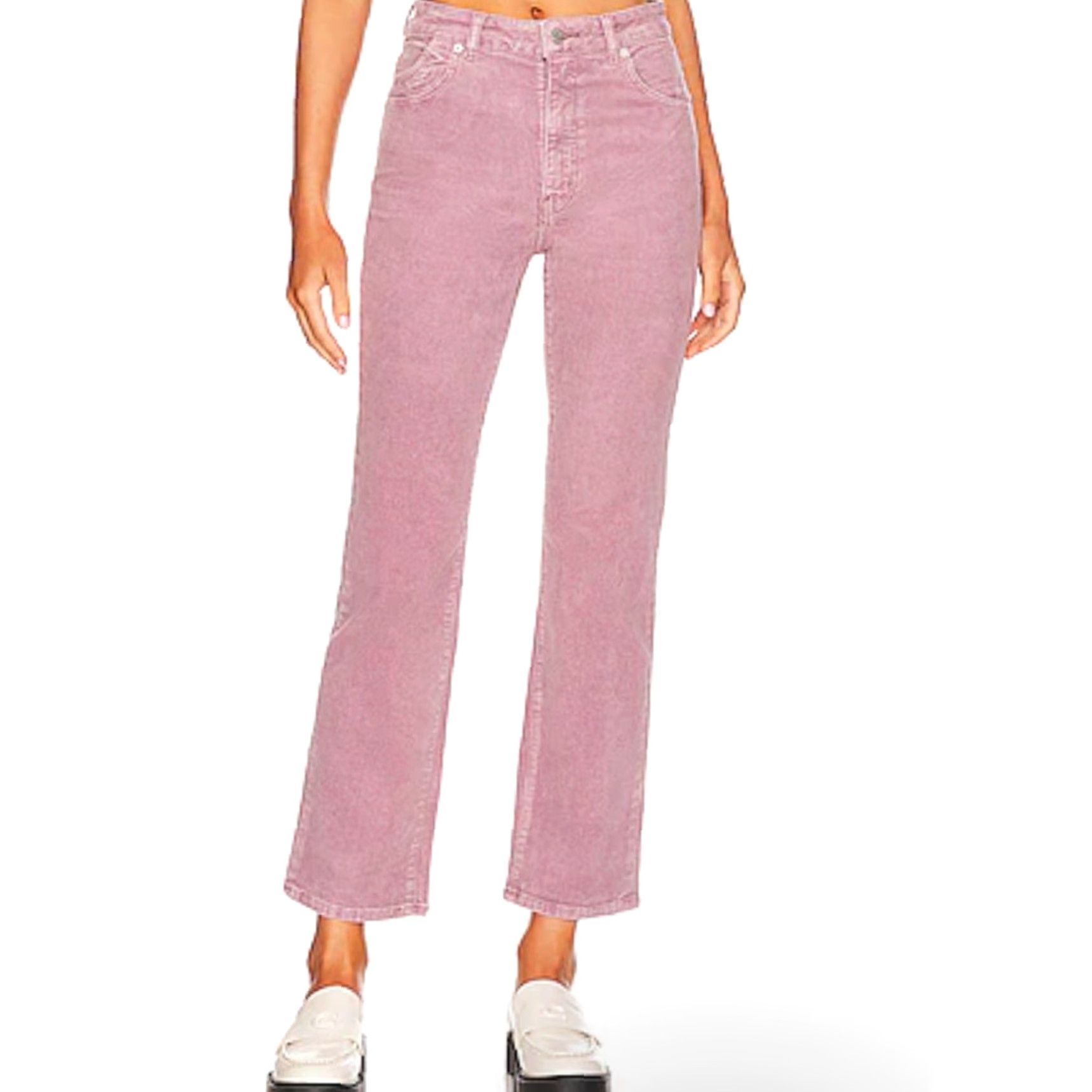 Rolla's Rolla's Original High Rise Straight Leg Corduroy Pants Dusty Pink 28 Size 28" / US 6 / IT 42 - 7 Thumbnail