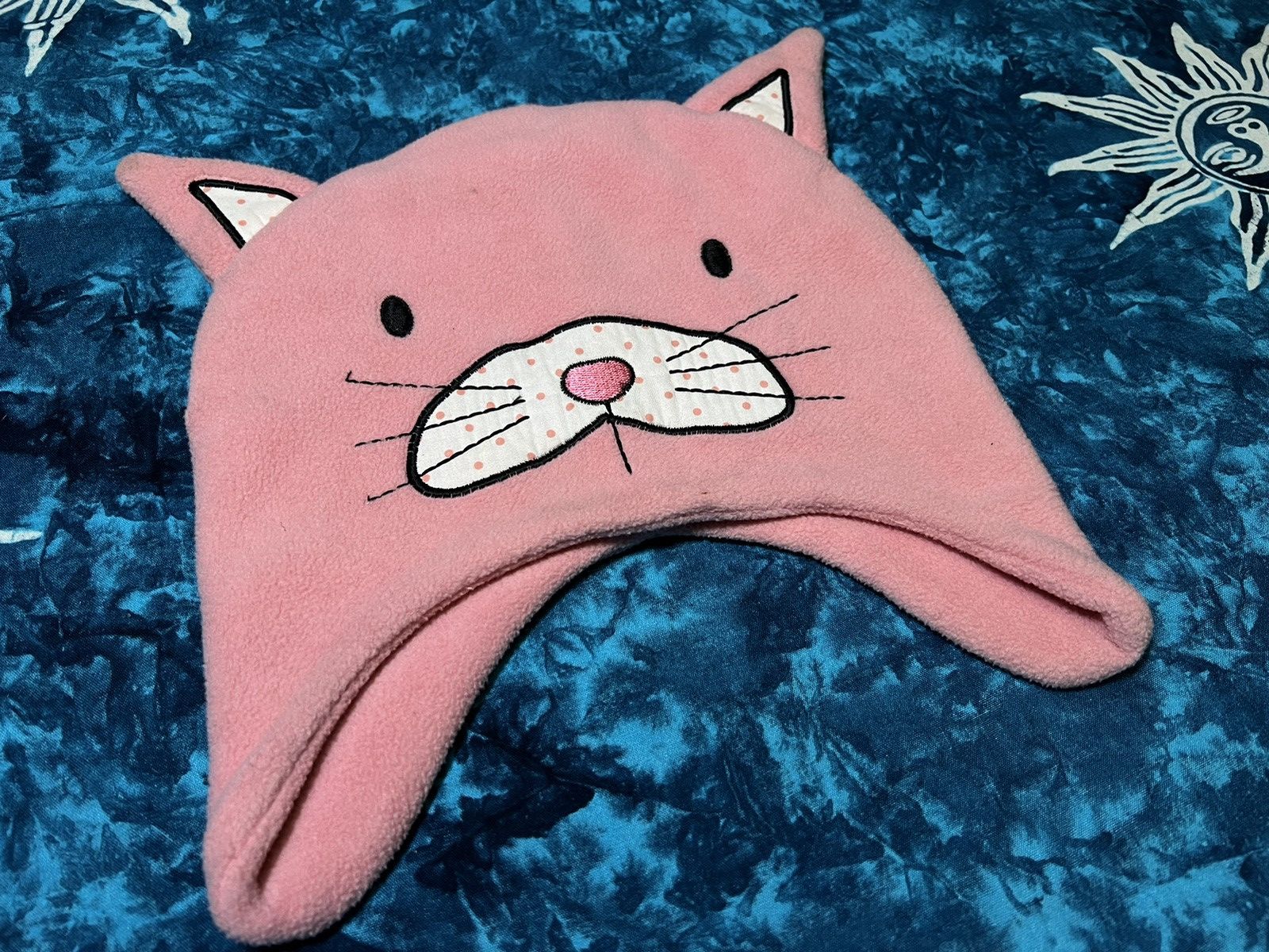 Japanese Brand Y2K Pink Cat Beanie Hat Fleese Cap Size ONE SIZE - 3 Thumbnail
