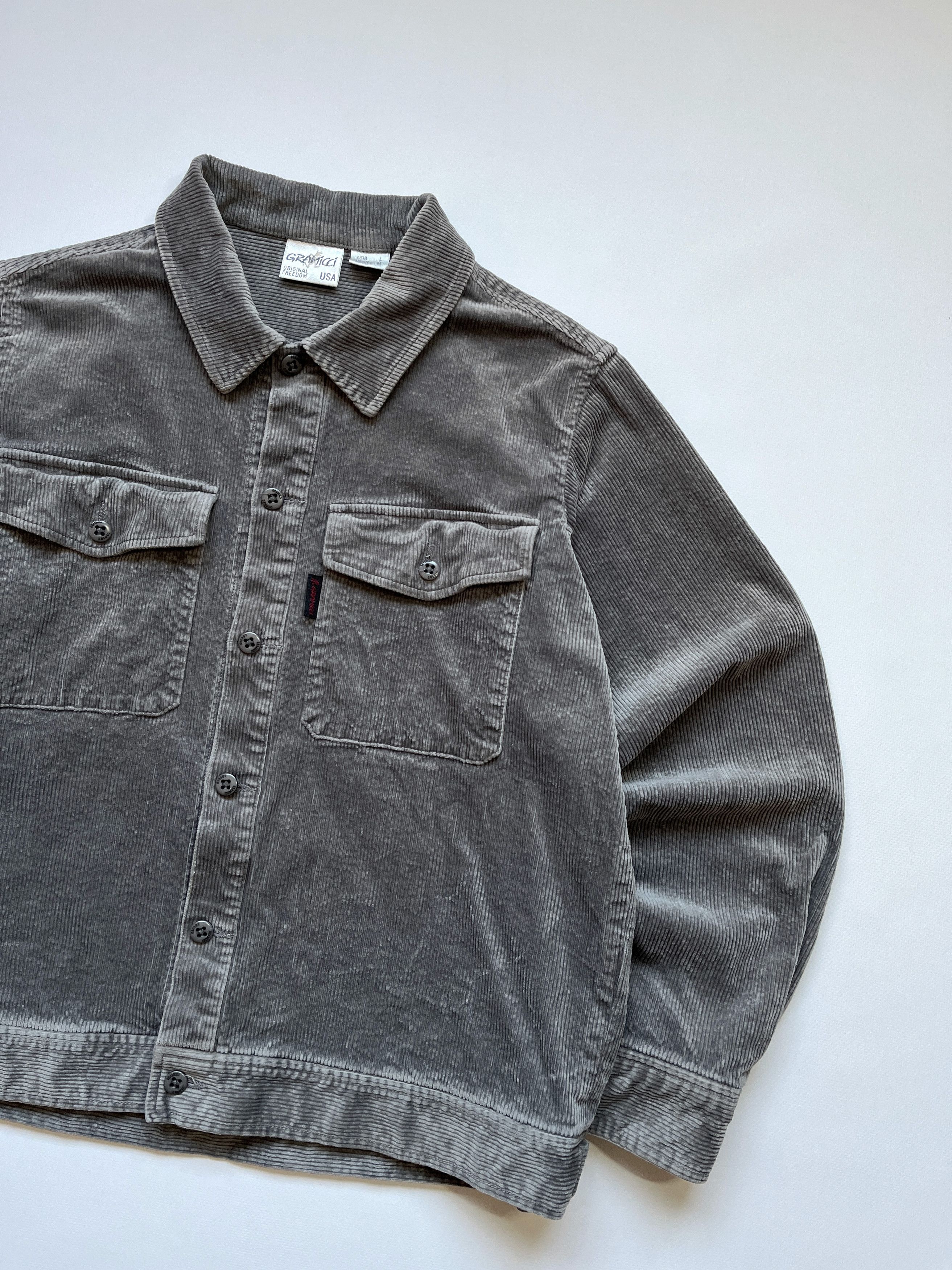 Gramicci Vintage Gramicci Corduroy Trucker Jacket Grey Size US M / EU 48-50 / 2 - 3 Thumbnail