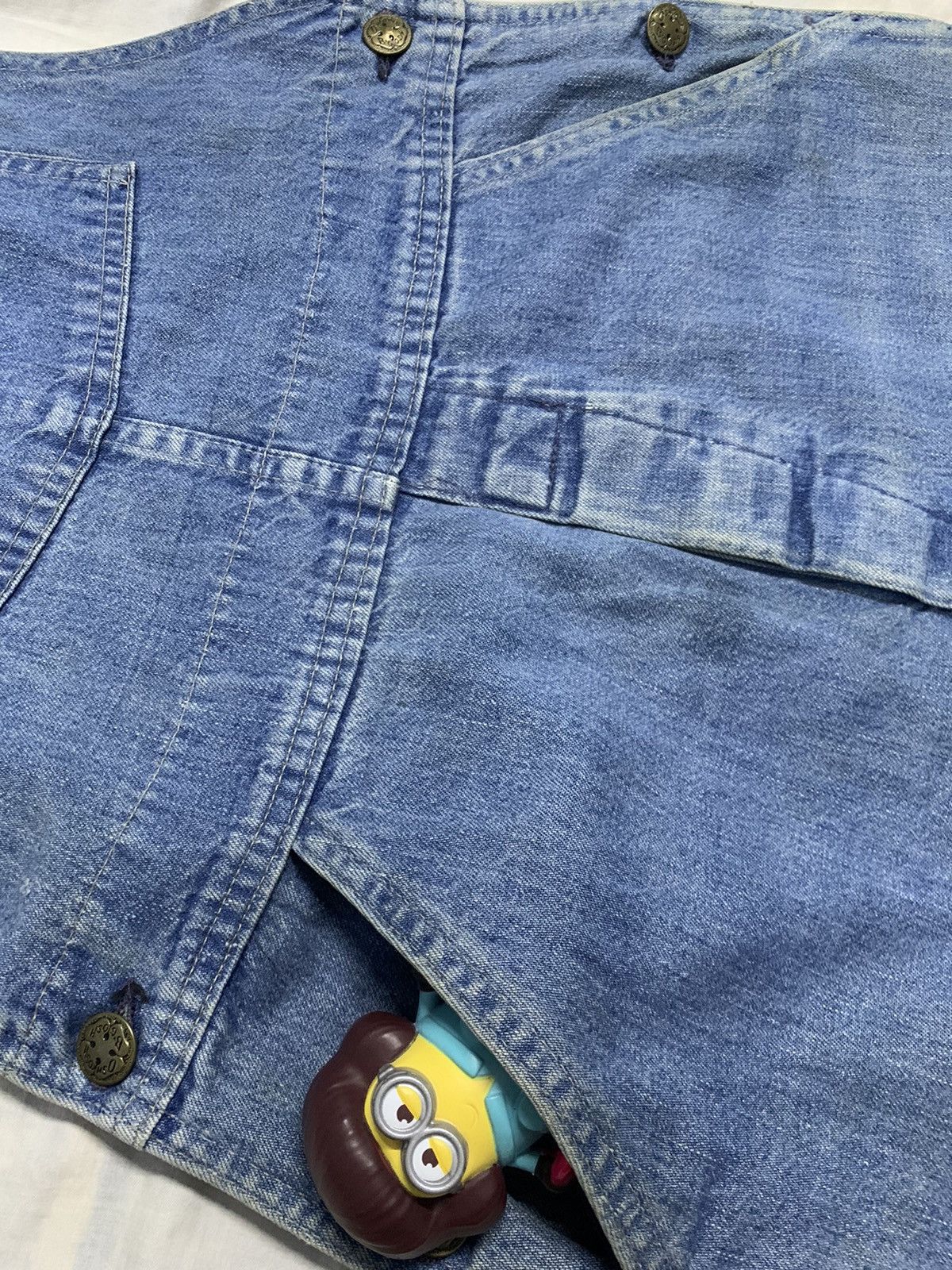 Oshkosh Vintage 90s Oshkosh BGosh Faded Denim Carpenter Overalls Size US 29 - 10 Thumbnail