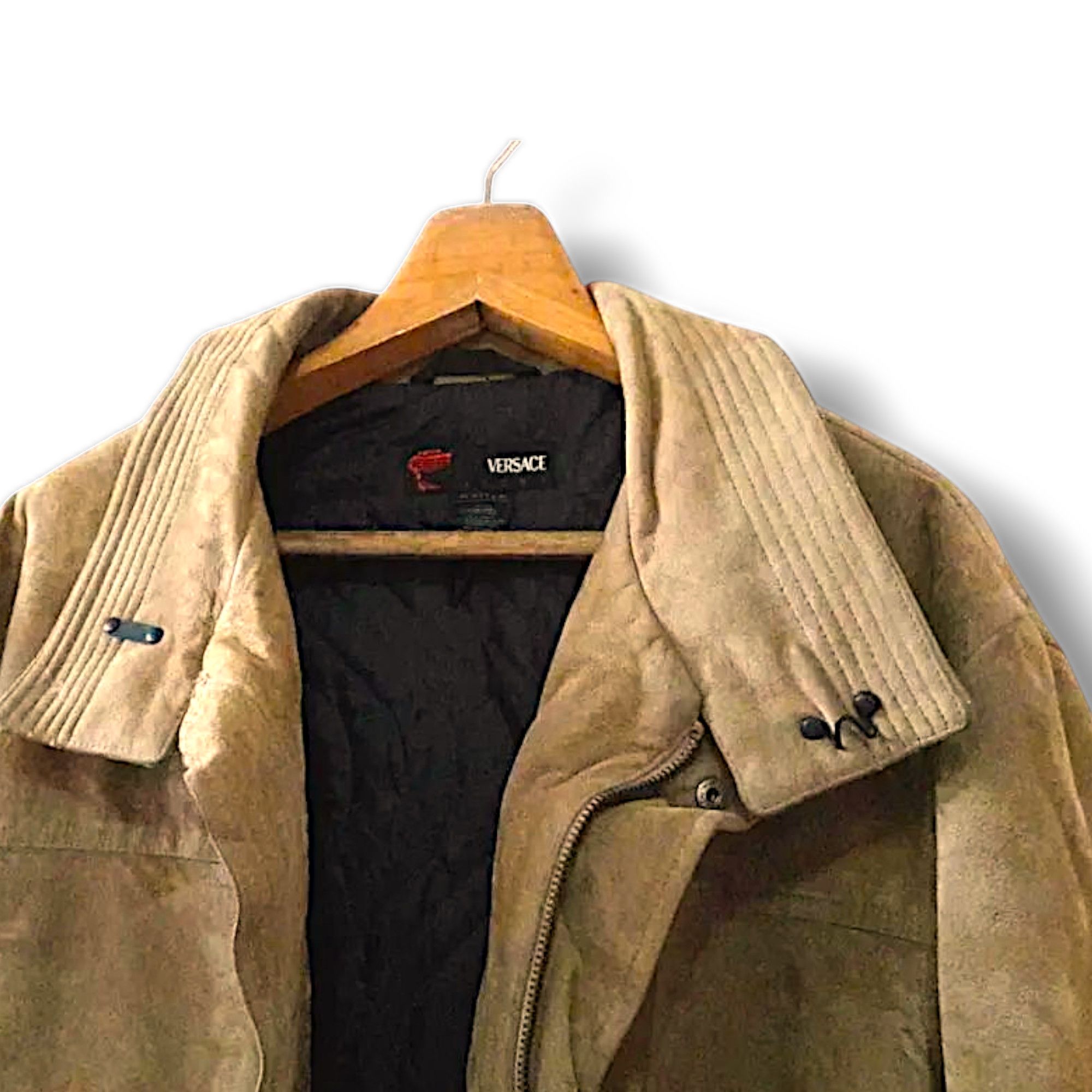 Versace Vintage Versace Trench Coat Suede Leather Sportswear Italy Size US M / EU 48-50 / 2 - 3 Thumbnail