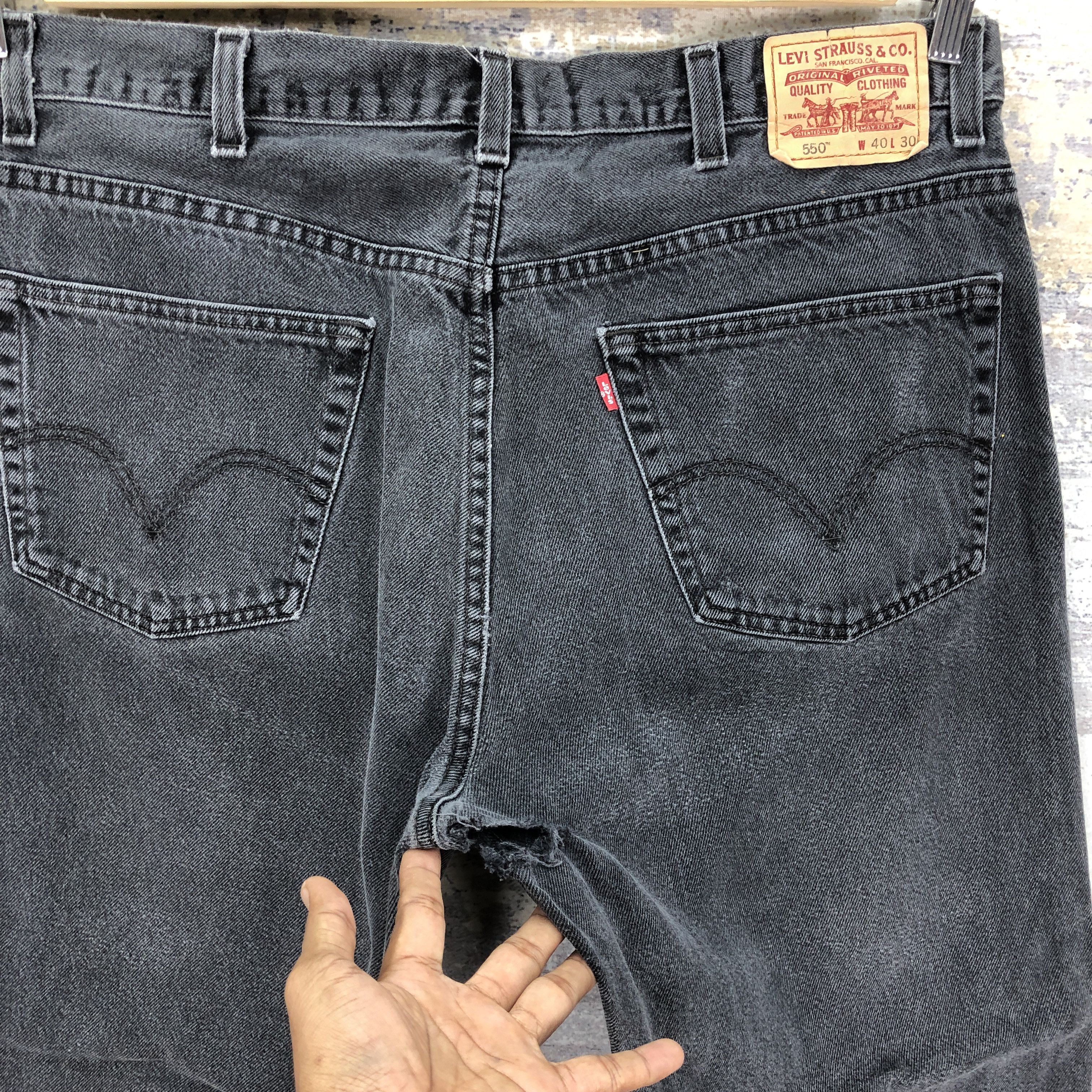Levi's Vintage Levis Faded Black Jeans Levi's 550 Stonewash Denim Size US 40 / EU 56 - 9 Thumbnail