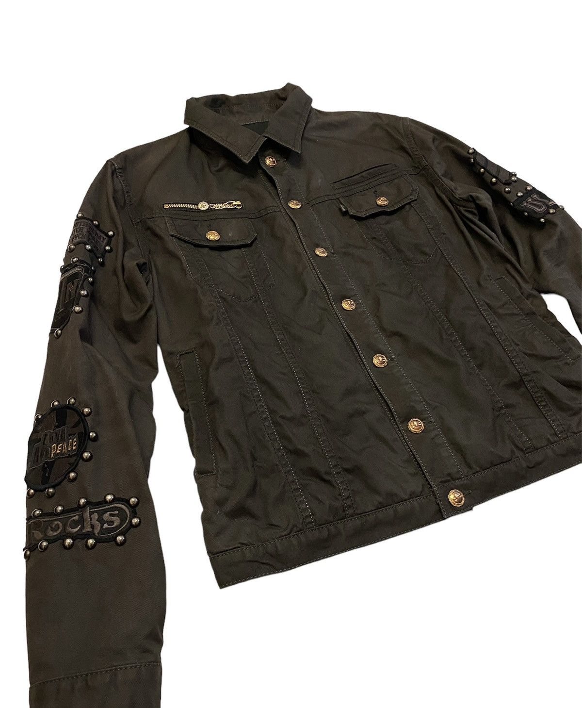 Japanese Brand × Roen 🔥🔥💰💰Remake Military Punk Trucker Jacket Size US M / EU 48-50 / 2 - 3 Thumbnail