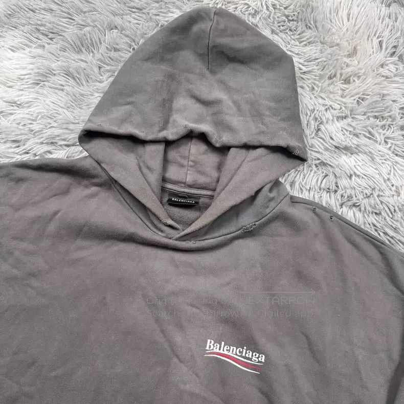 Balenciaga Balenciaga Distressed Gray Coke Hoodie Size US S / EU 44-46 / 1 - 3 Thumbnail