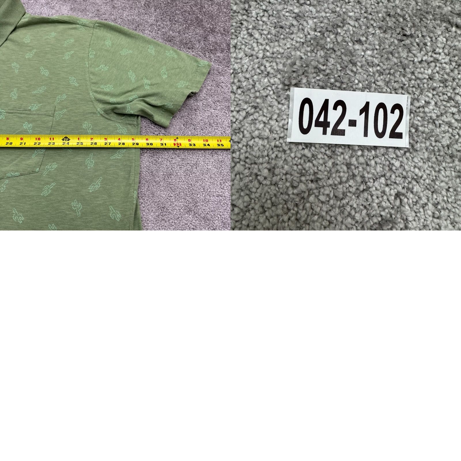 Vintage Foundry Cactus Polo Shirt Mens 3XL Green Short Sleeve Slub Cotton Shirt Size US XXL / EU 58 / 5 - 8 Thumbnail