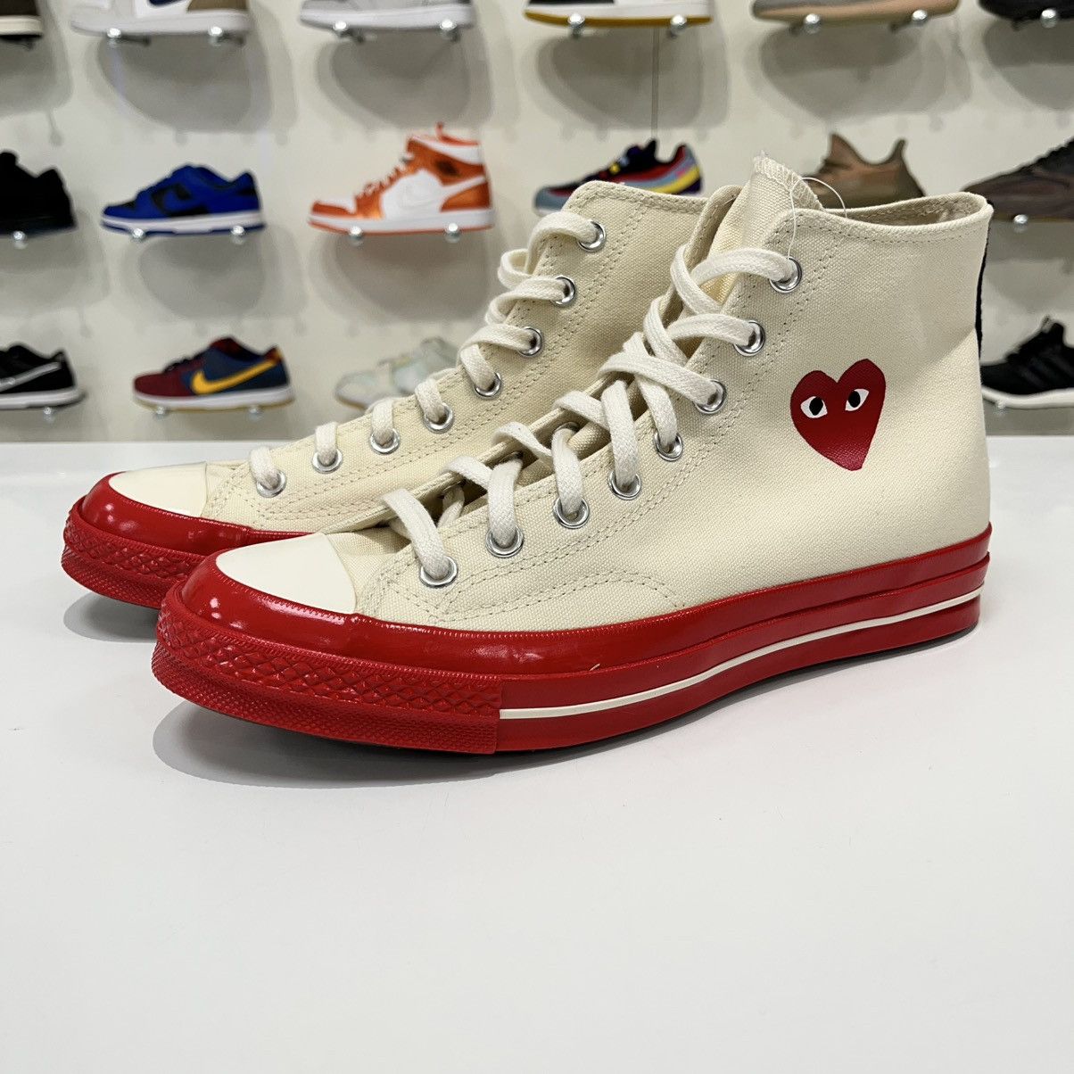 Comme des Garcons × Converse Converse Chuck Taylor All Star 70 Hi x CDG Play Red Midsole Size US 9 / EU 42 - 1 Thumbnail
