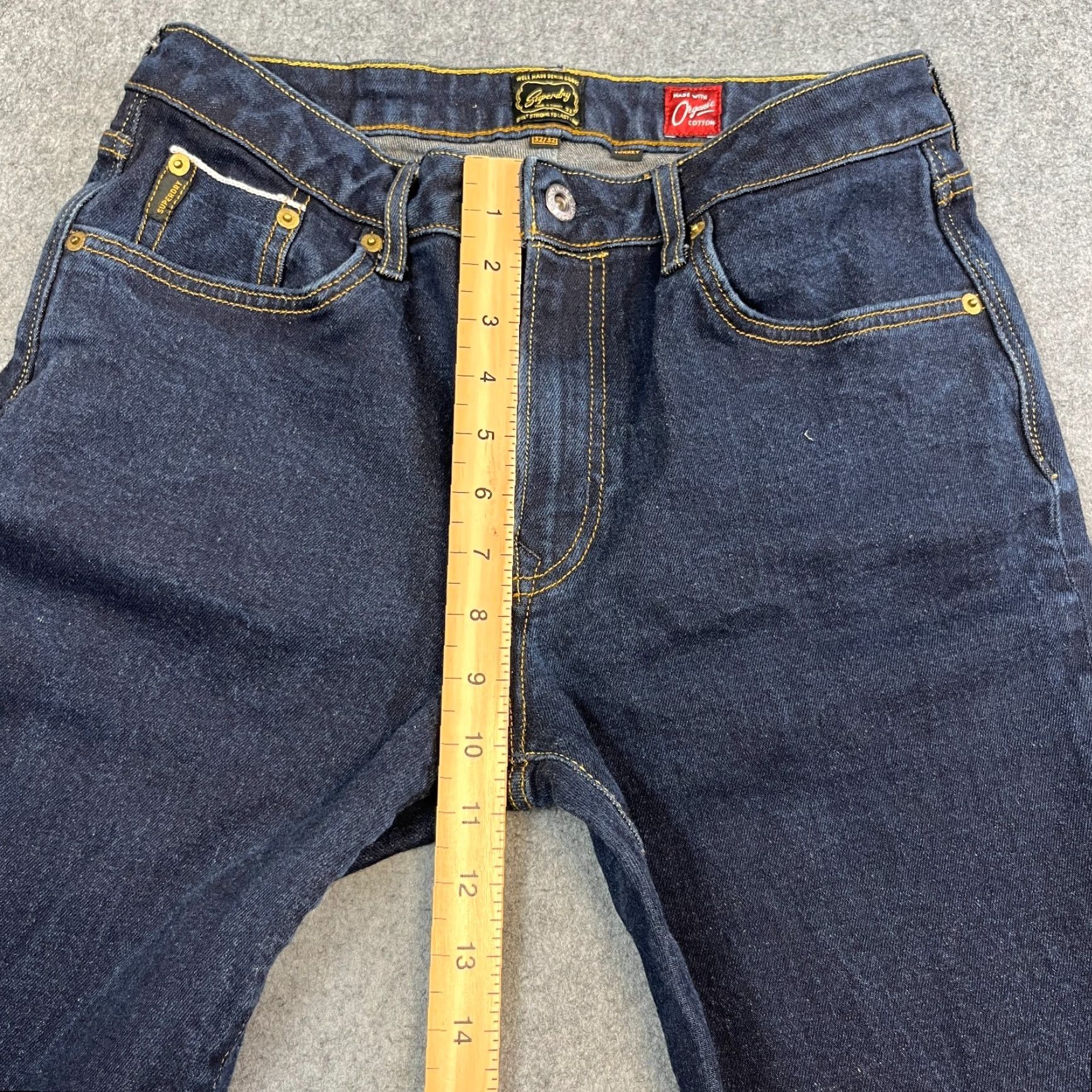 Superdry Superdry Jeans Selvedge Tapered Fit 30 32 Dark Blue Indigo Organic Cotton Mens Jeans Wide 30 in Inside Leg 32 in 5-Pocket Denim Shirtless? Size US 30 / EU 46 - 5 Thumbnail