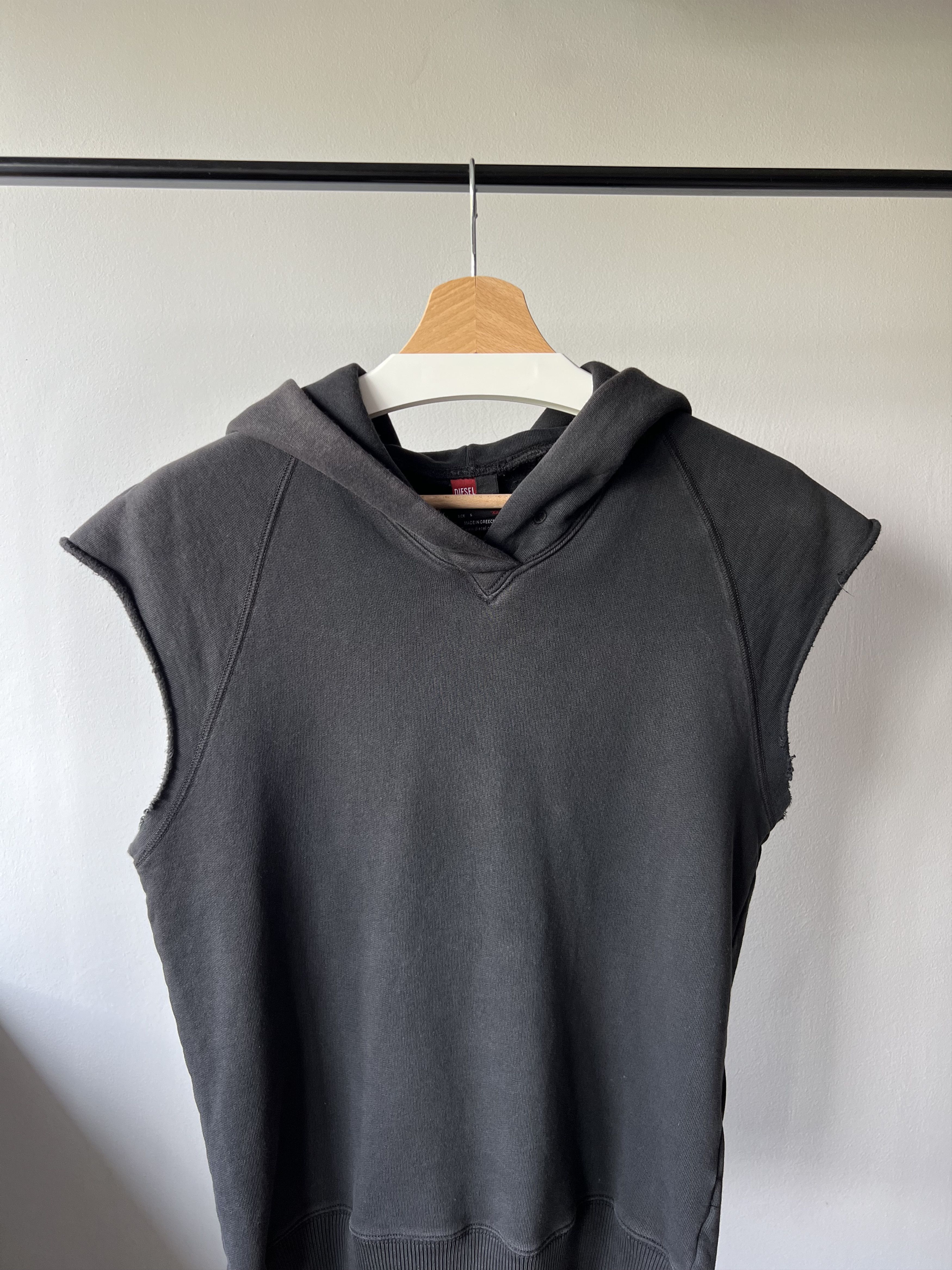 Diesel Diesel Sleevless Black Cotton Printed Pullover Hoodie Y2K Size US S / EU 44-46 / 1 - 3 Thumbnail