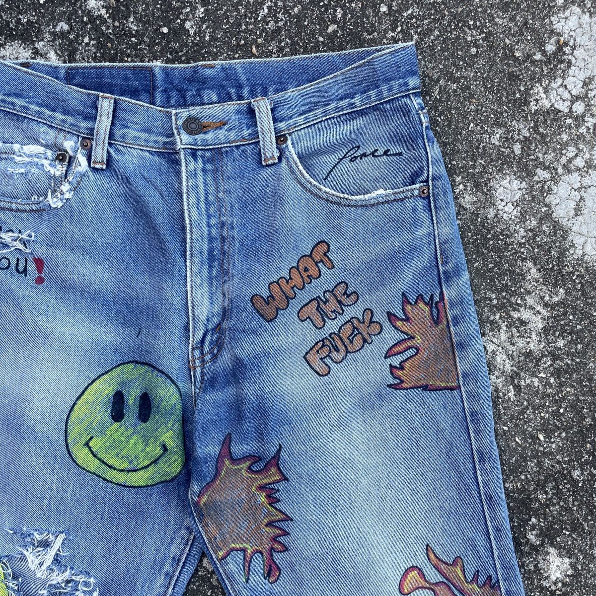 20471120 Vintage Comfort Jeans Custom Distressed Denim Size US 30 / EU 46 - 2 Thumbnail