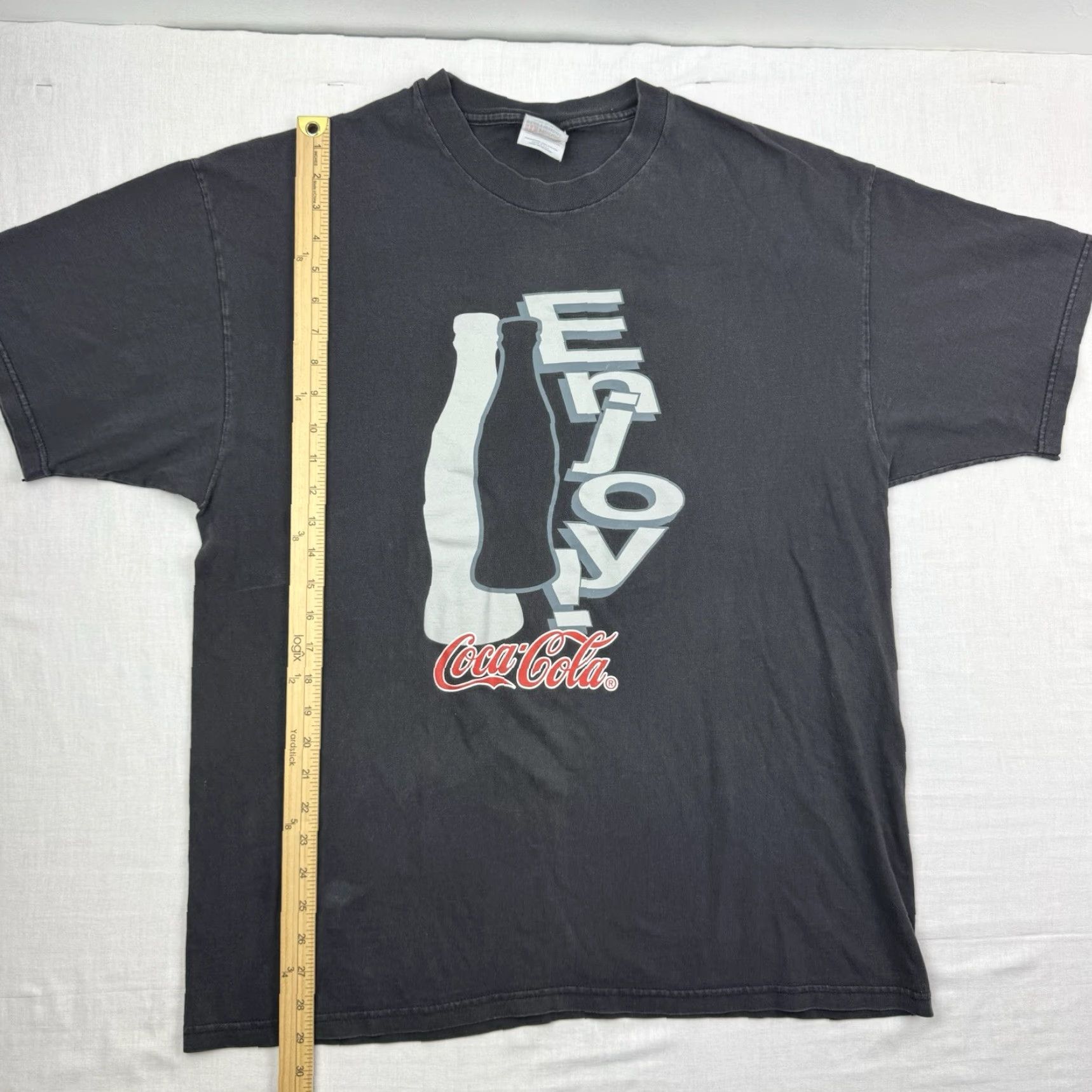 Hanes Vintage Coca Cola T Shirt Adult XL Black Coke Promo Soda Drink Snack Tee 90s USA Size US XL / EU 56 / 4 - 6 Thumbnail