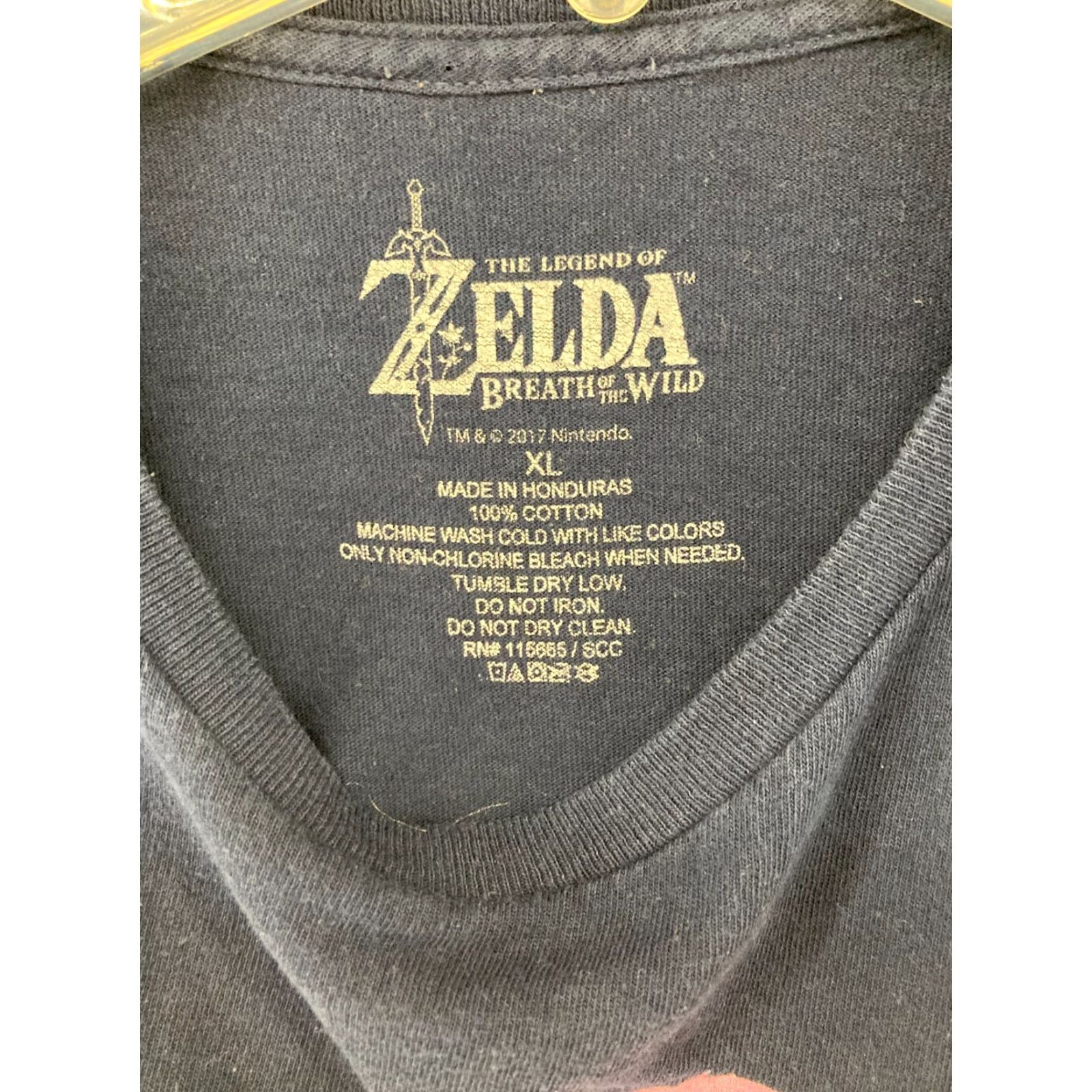 Vintage Zelda TShirt XL Blue Breath Of The Wind Gaming Shirt Mens Graphic Print Crew Neck Short Sleeve Jersey Cotton Size US XL / EU 56 / 4 - 5 Thumbnail