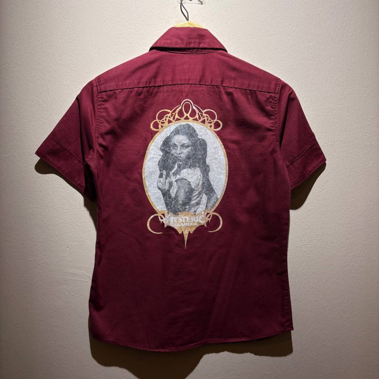 Hysteric Glamour Hysteric Glamour Red Burgundy Girl Short-Sleeved Work Shirt Size US S / EU 44-46 / 1 - 1 Thumbnail