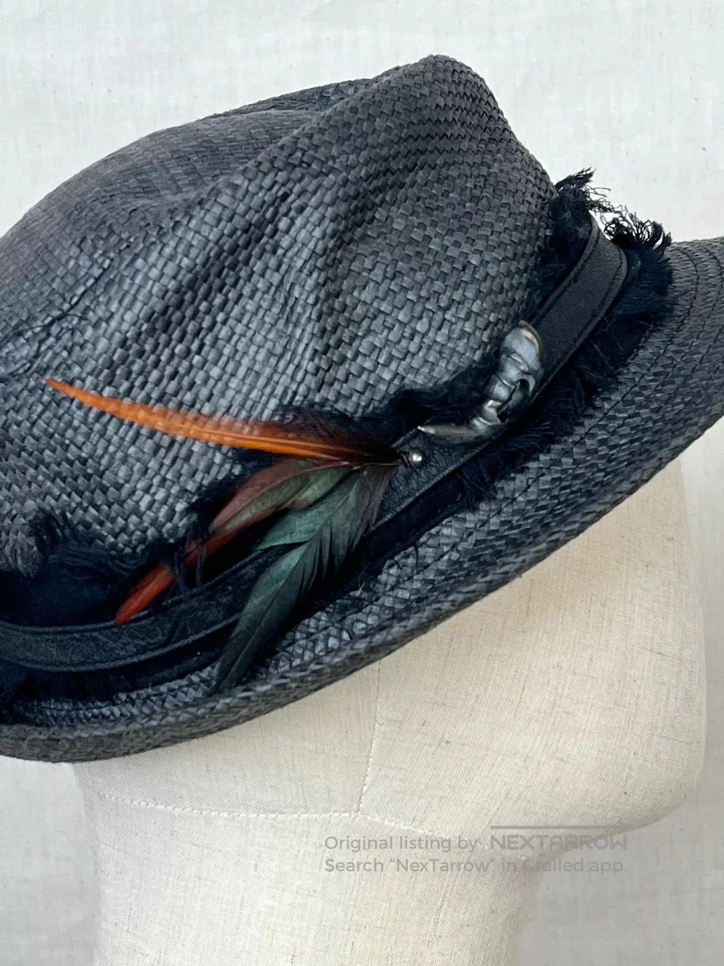 14th Addiction Stylish Gray Fedora Hat with Feather Accent. Size ONE SIZE - 6 Thumbnail