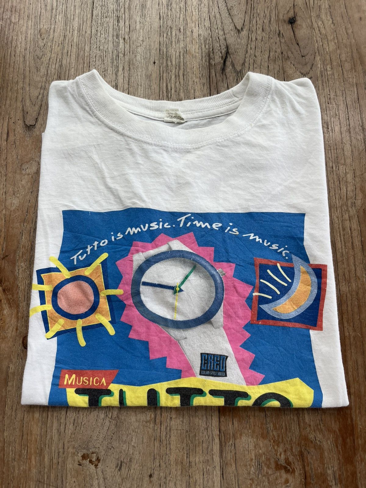 Vintage Vintage Musica TUTTO CREO Popart ( Boxy Style)90’s T-shirt Size US L / EU 52-54 / 3 - 1 Thumbnail