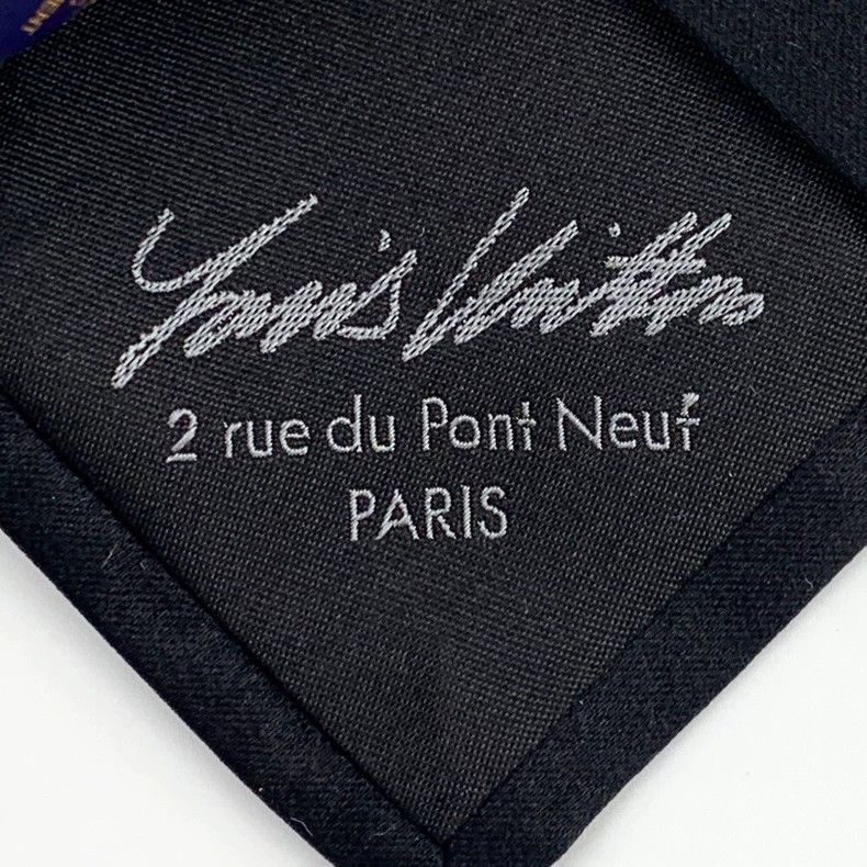 Louis Vuitton Louis Vuitton Black logo printed full mulberry silk tie Size ONE SIZE - 8 Thumbnail