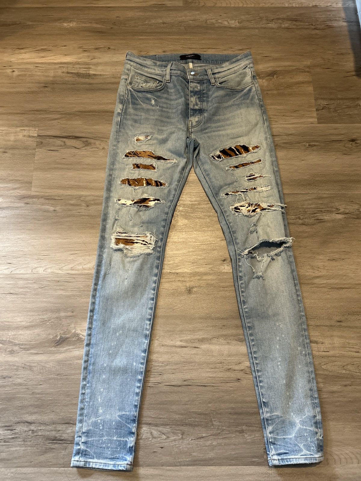 Amiri Cheetah Patch Jeans