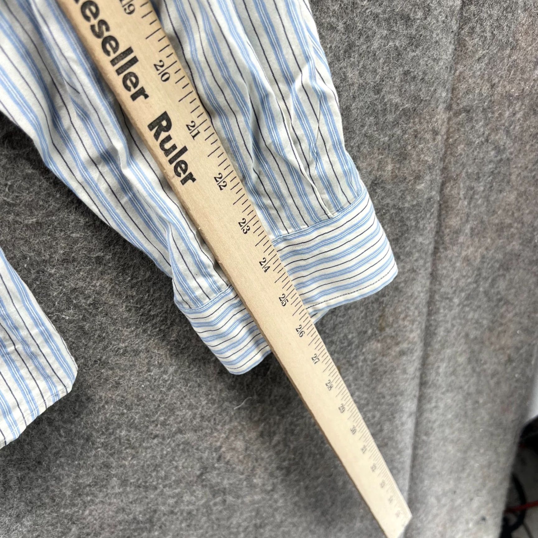 Ralph Lauren VINTAGE Ralph Lauren Shirt Mens XL Blue White Striped Button Down Preppy Read Shirt Size US XL / EU 56 / 4 - 4 Thumbnail