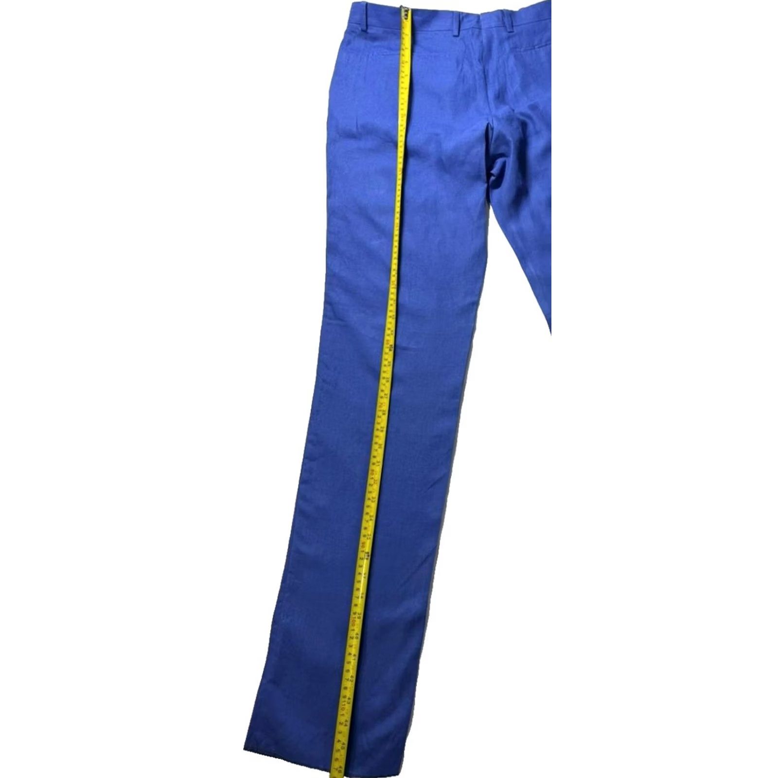 Paul Smith Paul Smith Blue Linen Dress Pants Men’s Formal Trousers 36 Slim Fit Linen Blend Blue 36 in Pant Paul Smith Dress Pants Men’s Formal Trousers Size 36R - 3 Thumbnail
