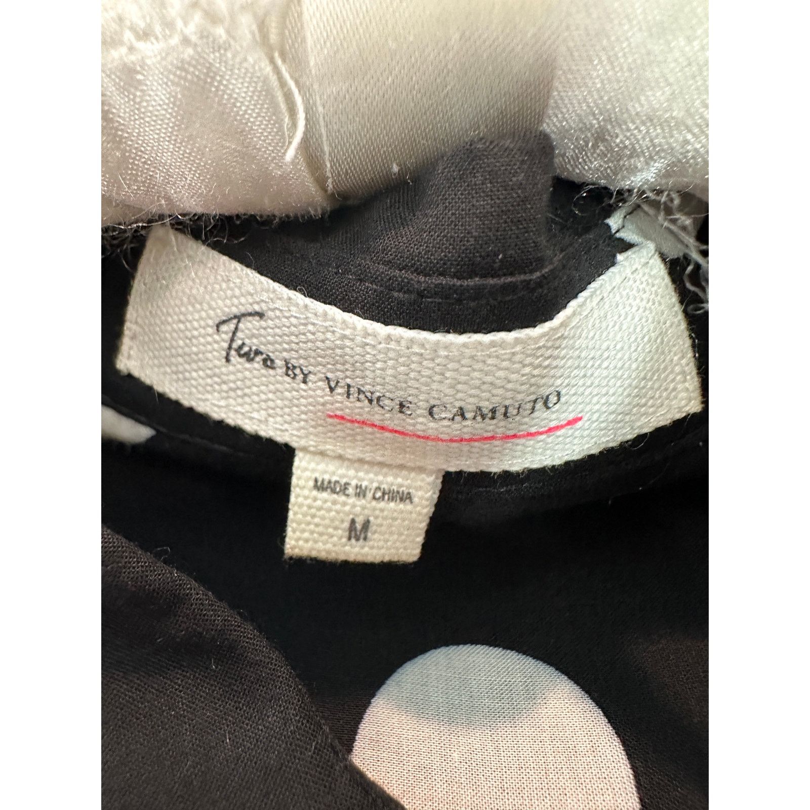 Vince Camuto VINCE CAMUTO Black Polka Dot Button Front Long Sleeve Shirt Size M / US 6-8 / IT 42-44 - 5 Thumbnail