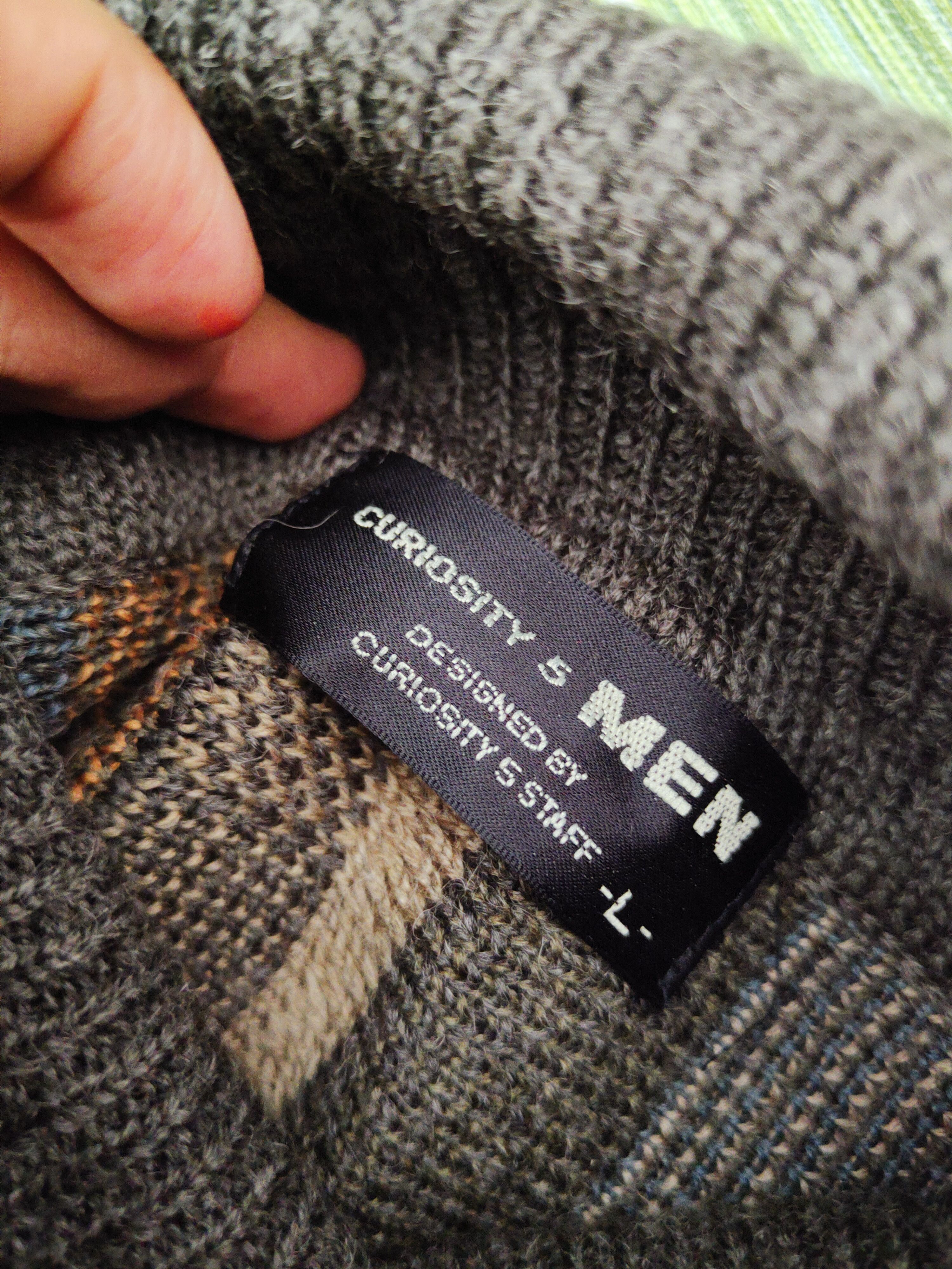 Vintage D Curiosity 5 Dark Gray Knitwear Sweatshirts #W865 Size US M / EU 48-50 / 2 - 11 Thumbnail