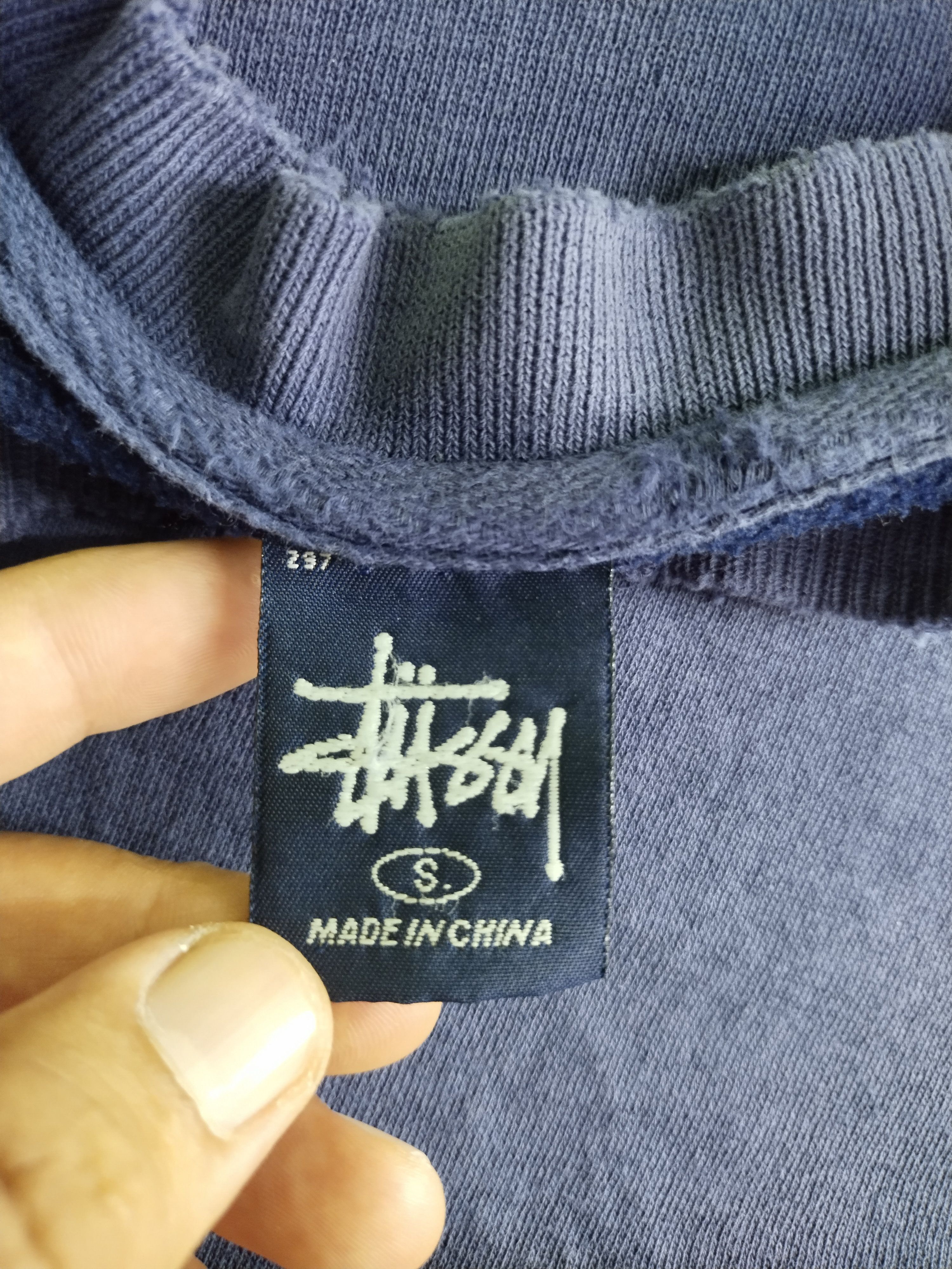 Stussy × Vintage Vintage 90's Stussy Small Logo Embroidery Faded Sweatshirt Size US S / EU 44-46 / 1 - 11 Thumbnail