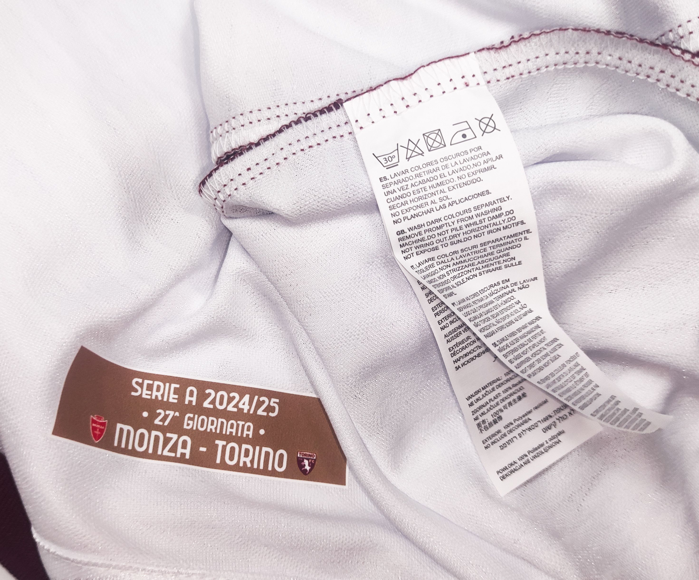 Joma Matchworn Walukiewicz #4 Torino 2024 2025 Joma Away Shirt Size US XL / EU 56 / 4 - 4 Thumbnail