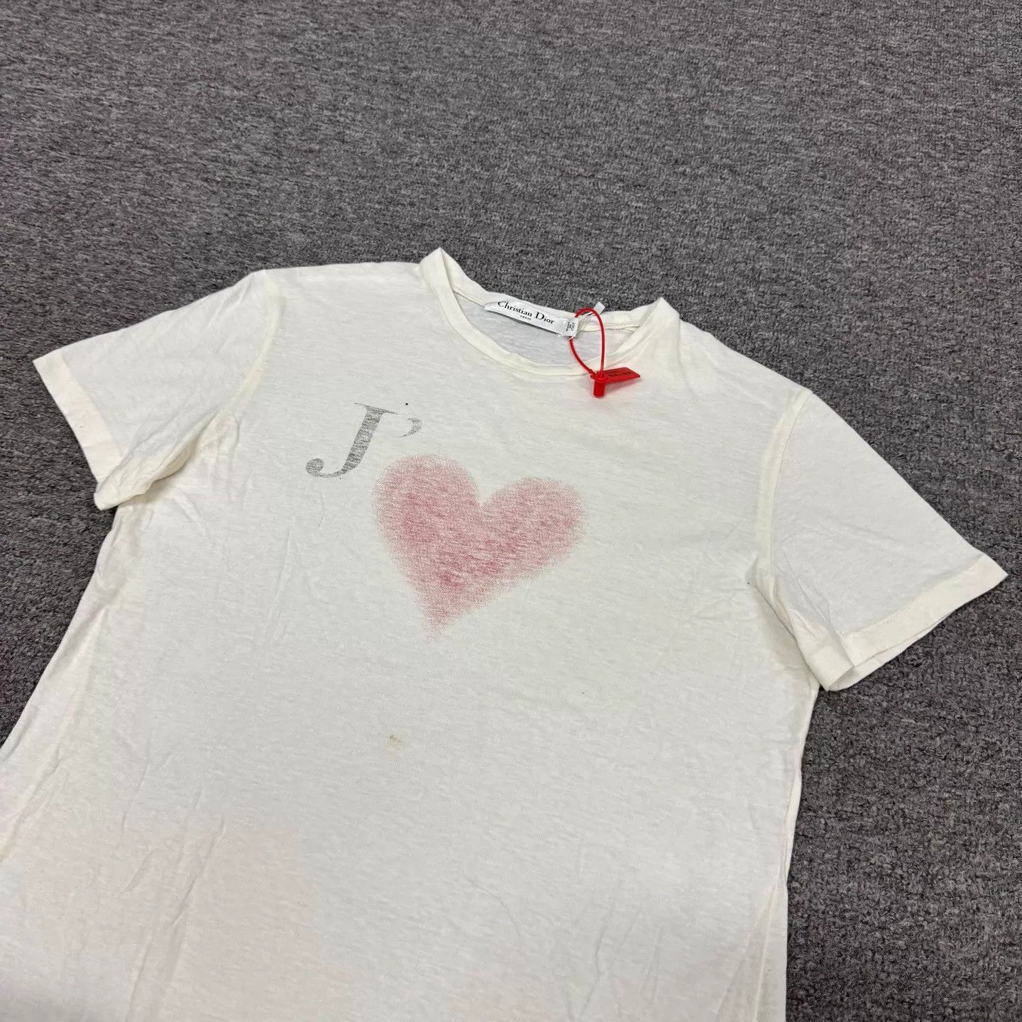 Dior Dior J'adore Ivory Heart Print Crewneck T-shirt Size M / US 6-8 / IT 42-44 - 3 Thumbnail