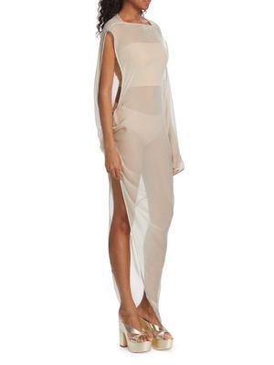 Rick Owens o1y0126 Maxi Dress in Light Gray Size S / US 4 / IT 40 - 3 Thumbnail