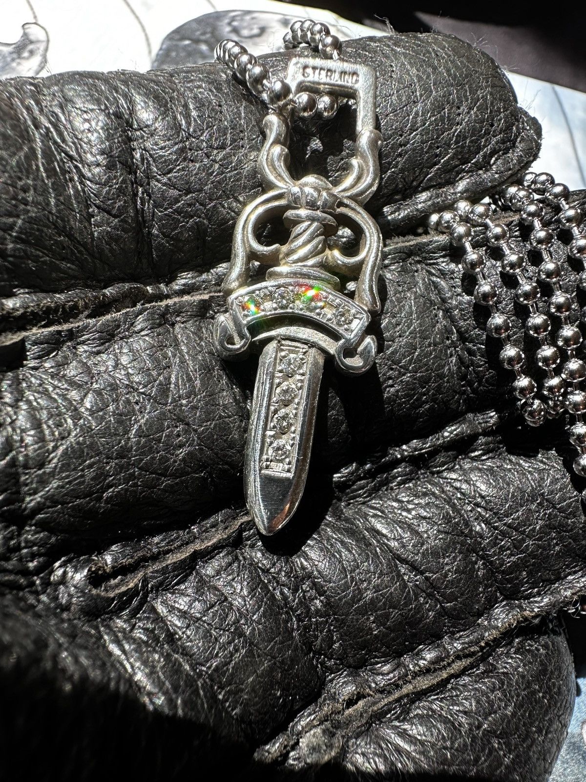 Chrome Hearts Chrome hearts Pave Diamond Dagger 10 pendant + Ball