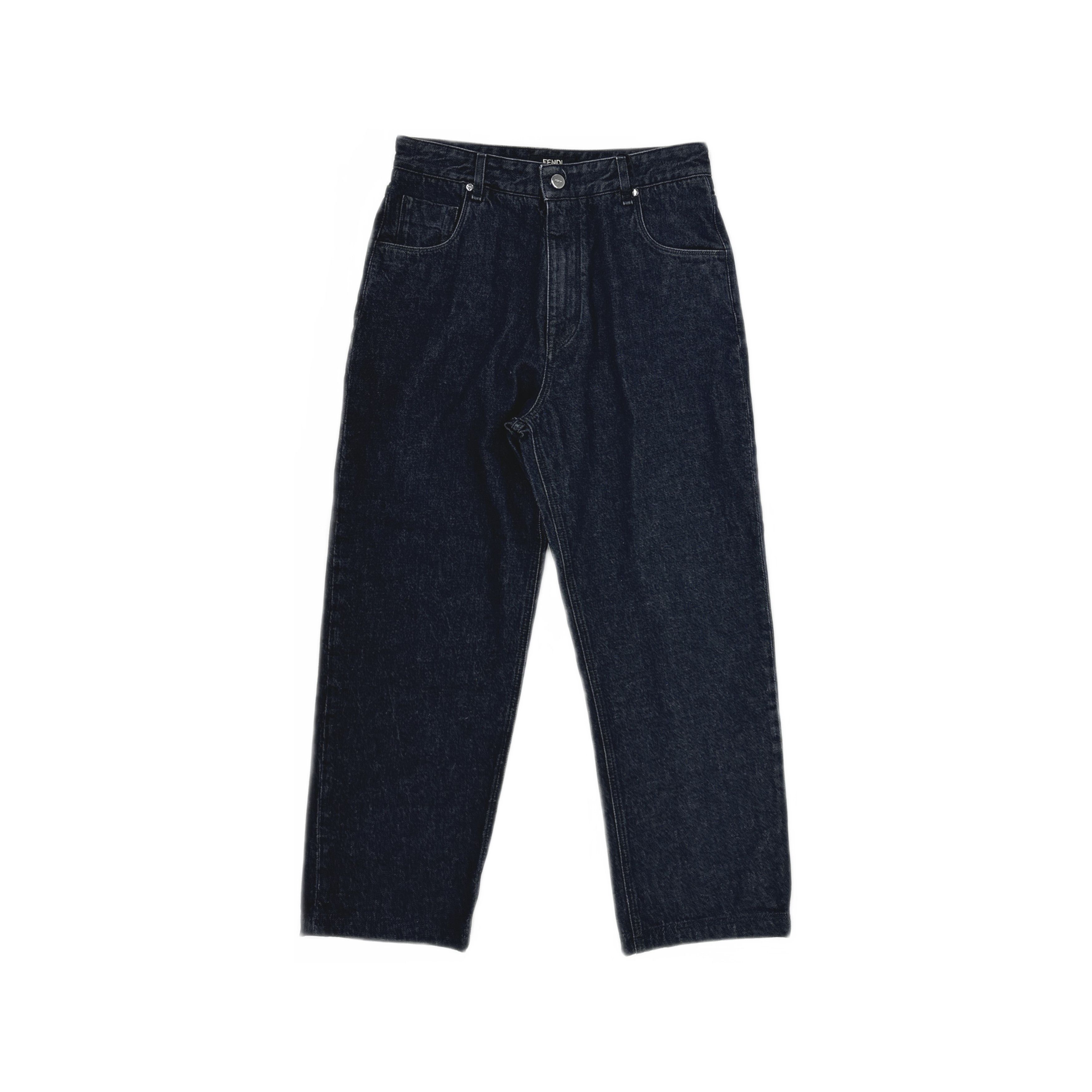 Fendi Fendi Logo Patch Straight Jeans Black Size 32 Size US 32 / EU 48 - 1 Thumbnail