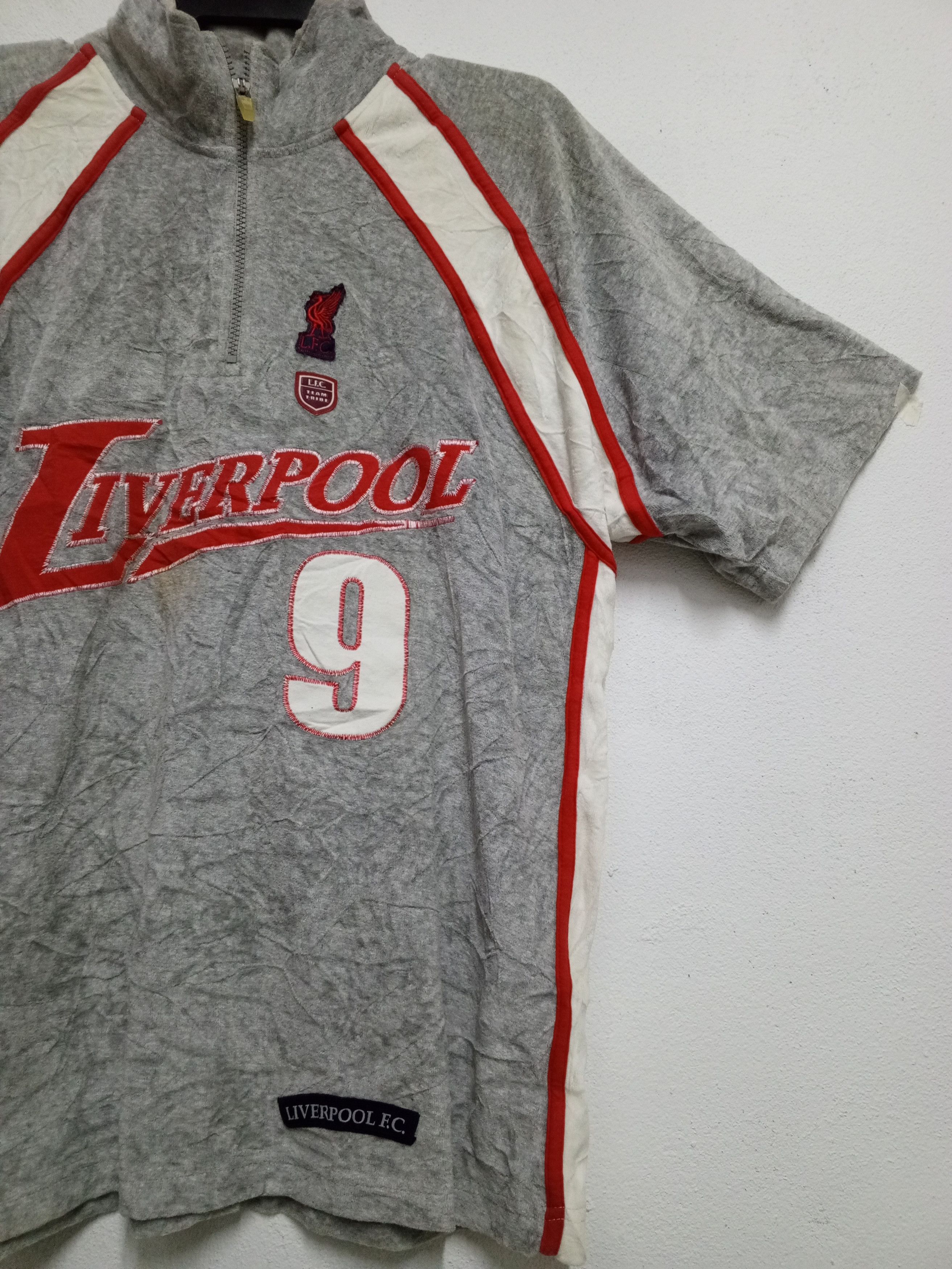 Vintage Liverpool fleece HALFZIP rare bid logo Size US L / EU 52-54 / 3 - 4 Thumbnail