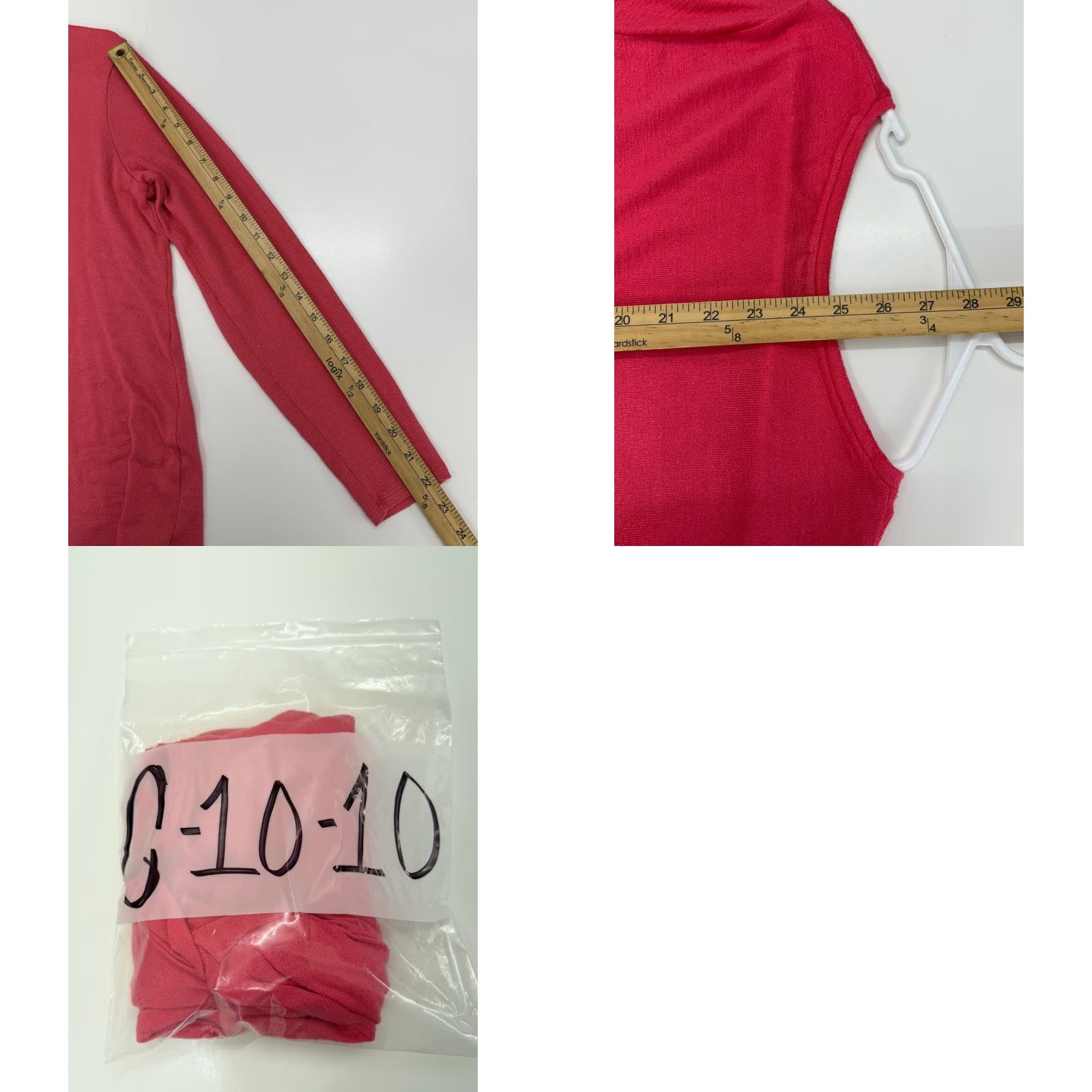 Apt. 9 Apt. 9 Womens Sweater Shirt Medium Bright Pink Long Sleeve Knit V-Neck Solid All Seasons Casual Womens Size M / US 6-8 / IT 42-44 - 8 Thumbnail