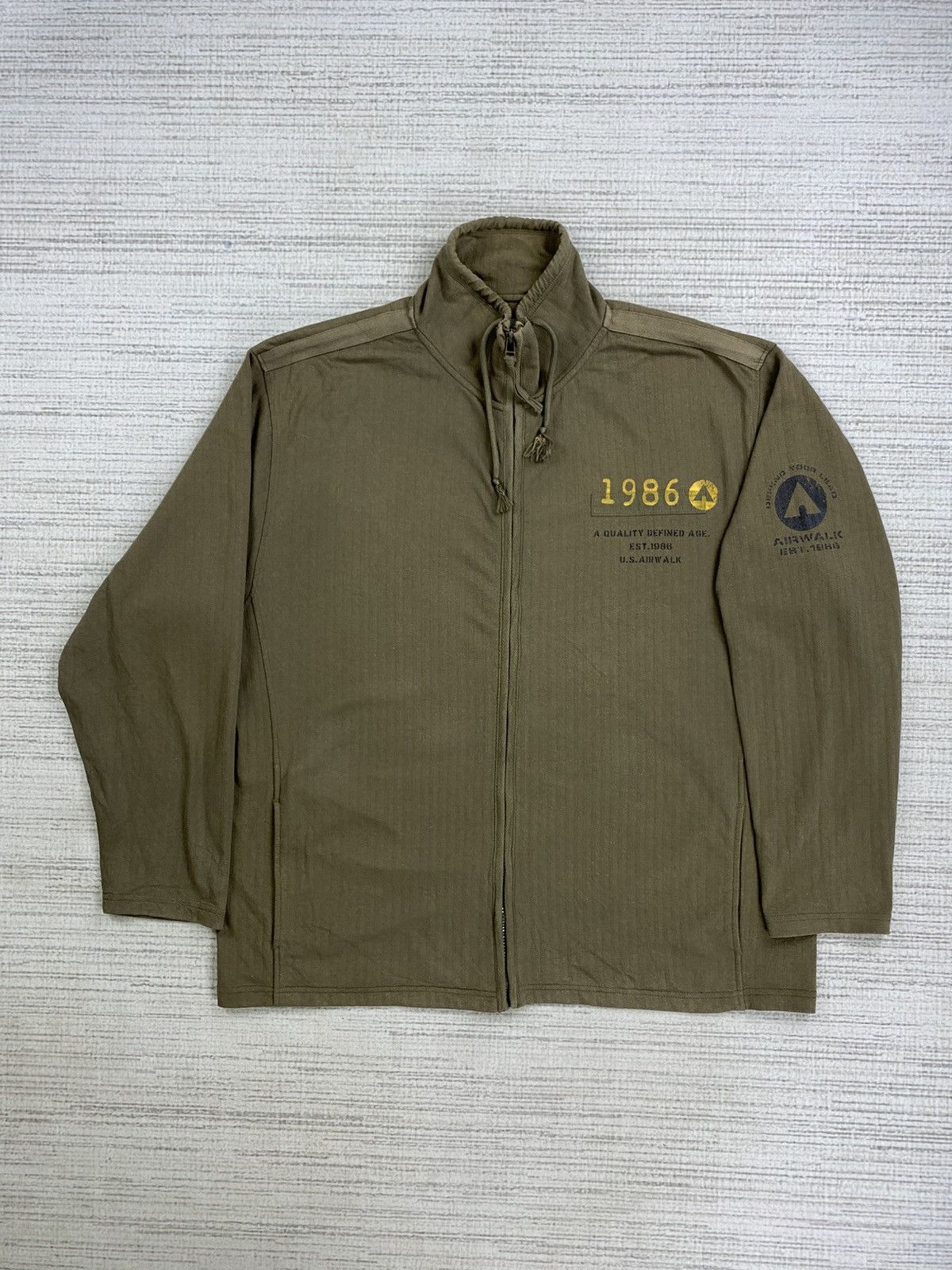 Airwalk Vintage U.S AIRWALK Military Style Zipper Jacket Size US XL / EU 56 / 4 - 6 Thumbnail
