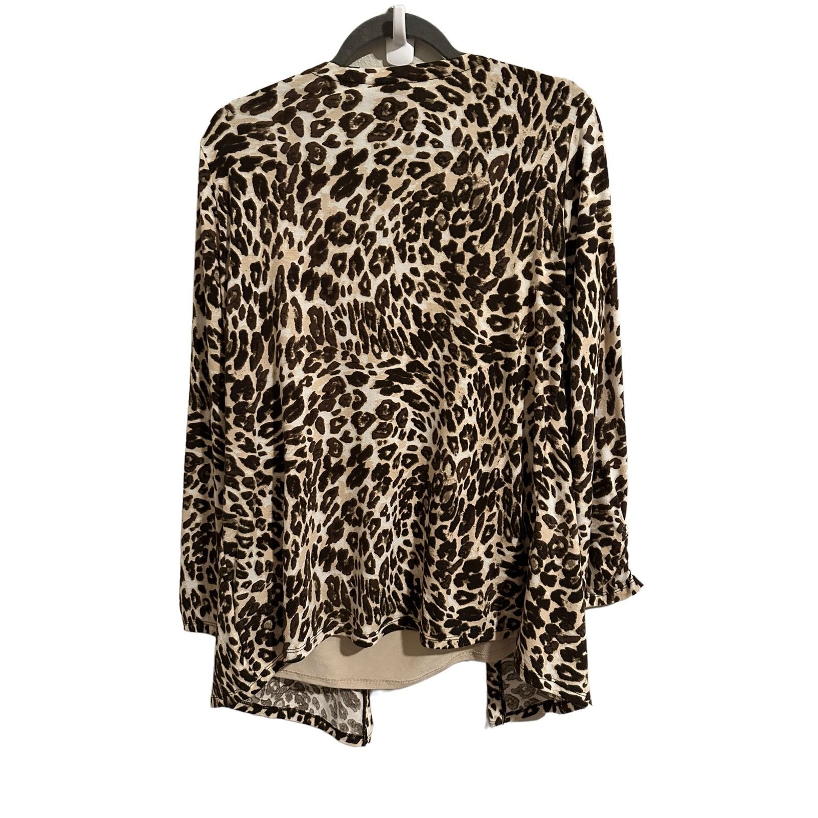 Other White Stagg Leopard Print Brown and Tan Long Sleeve Blouse Size M / US 6-8 / IT 42-44 - 8 Thumbnail