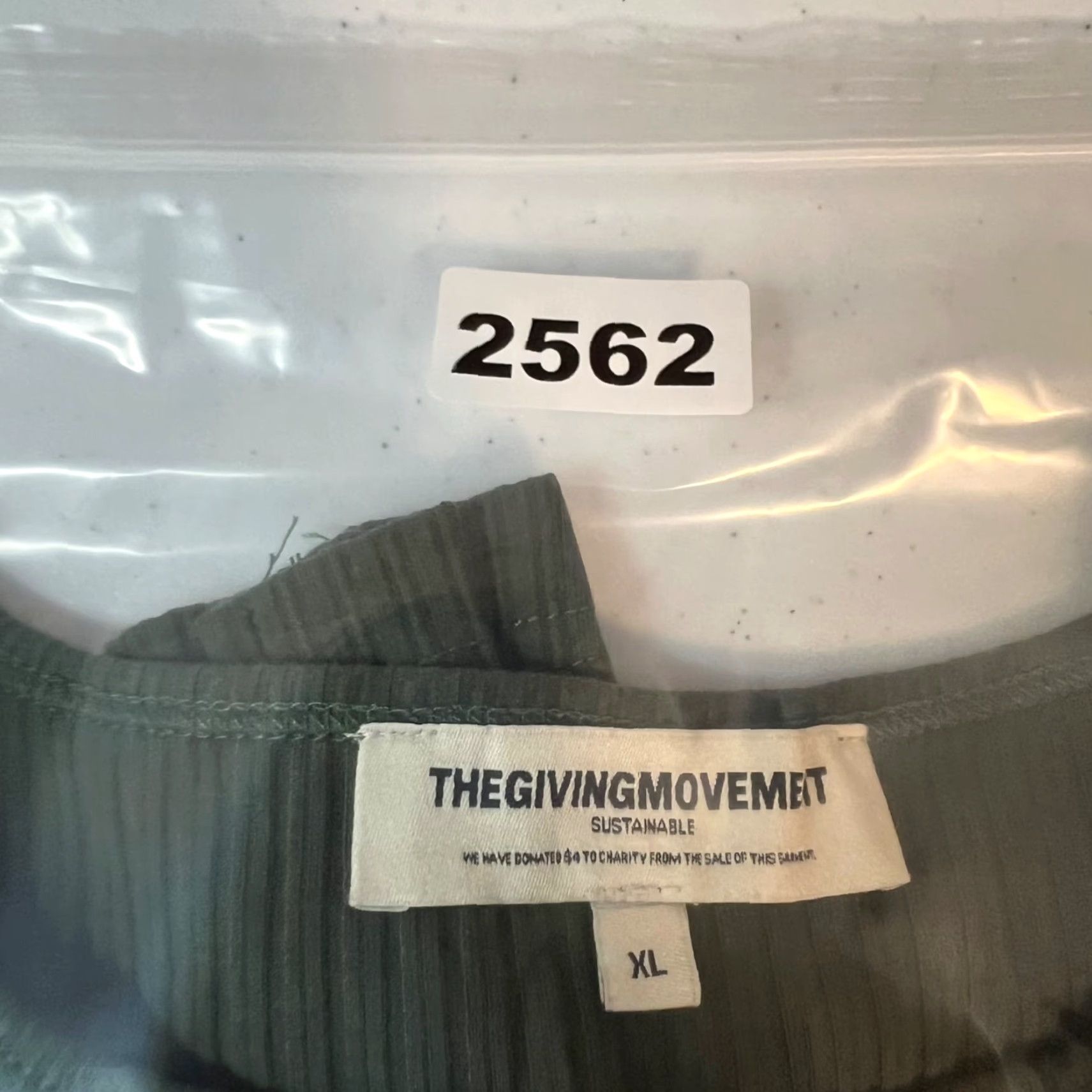 Vintage The Giving Movement Top XL Green Organic Cotton Blend Ribbed Long Sleeve Shirt Womens Casual Modern Comfort Size XL / US 12-14 / IT 48-50 - 7 Thumbnail