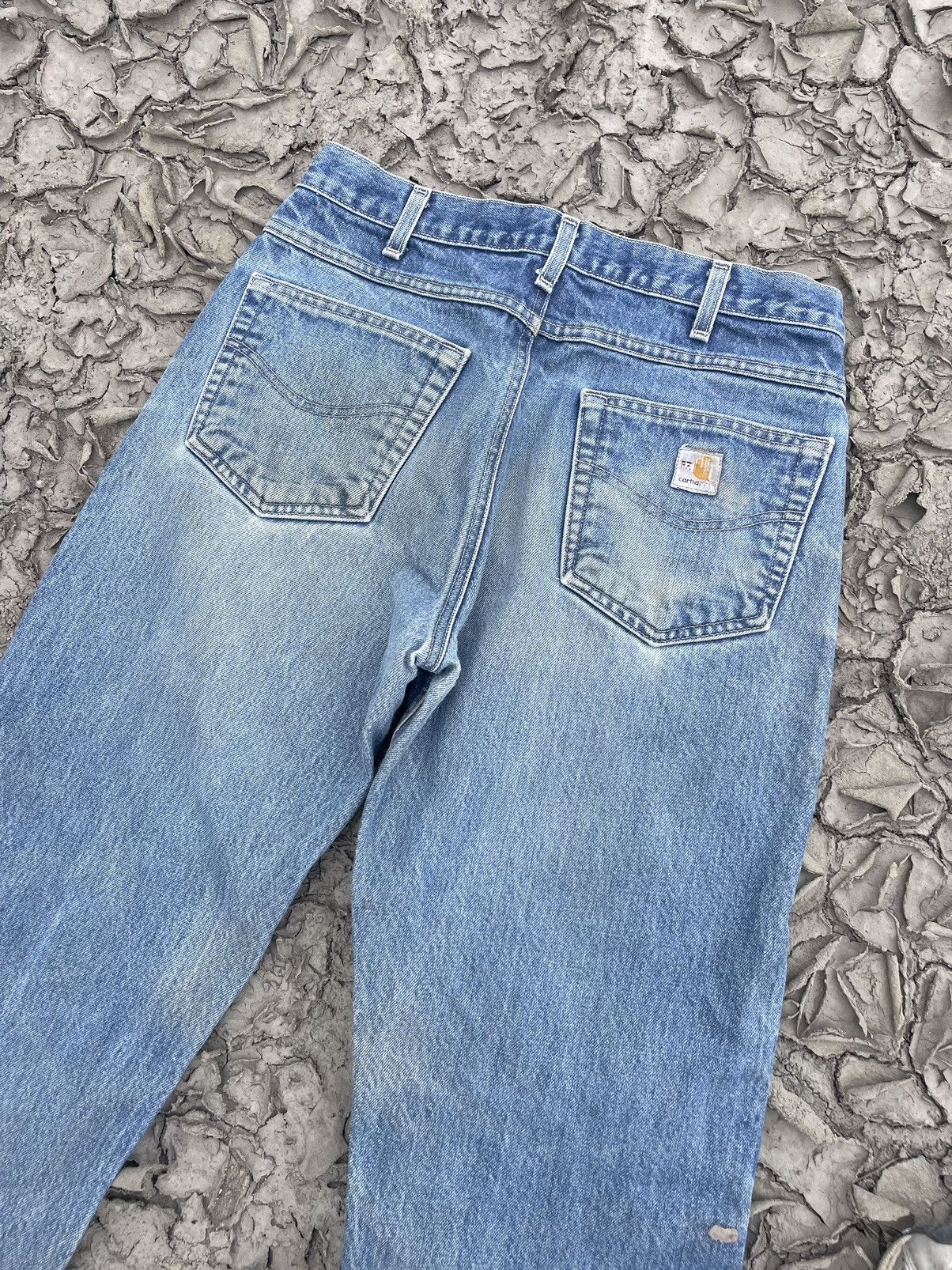 Carhartt Vintage Carhartt 2006 flame-resistant distressed jeans Size US 33 - 3 Thumbnail