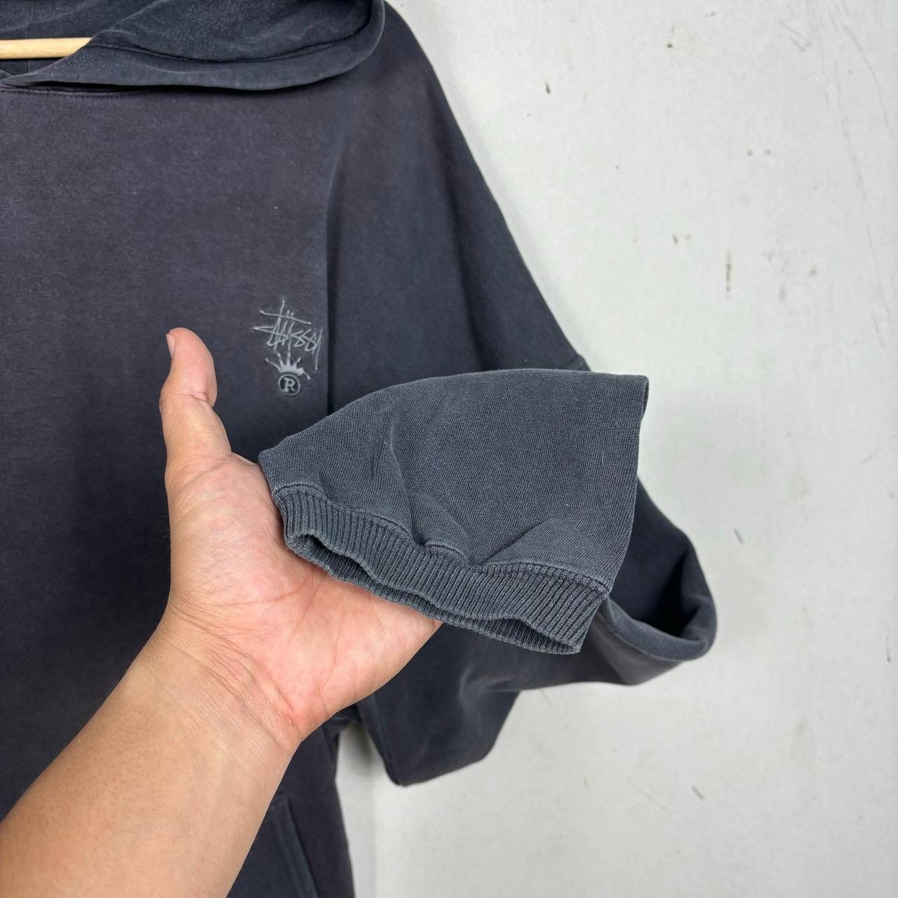 Stussy Stussy Crown Logo Hoodie Sun Faded Black XL Vintage Style Size US XL / EU 56 / 4 - 8 Thumbnail