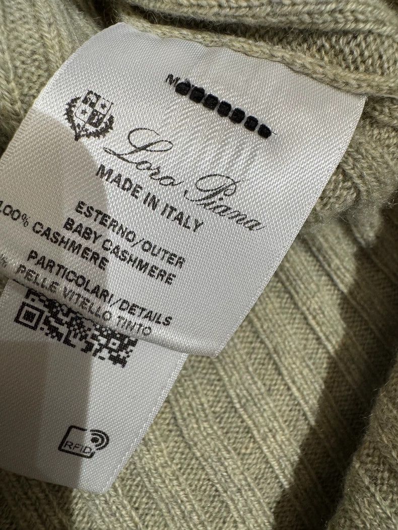 Other LORO PIANA Gray green cashmere zip sweater Size S / US 4 / IT 40 - 5 Thumbnail
