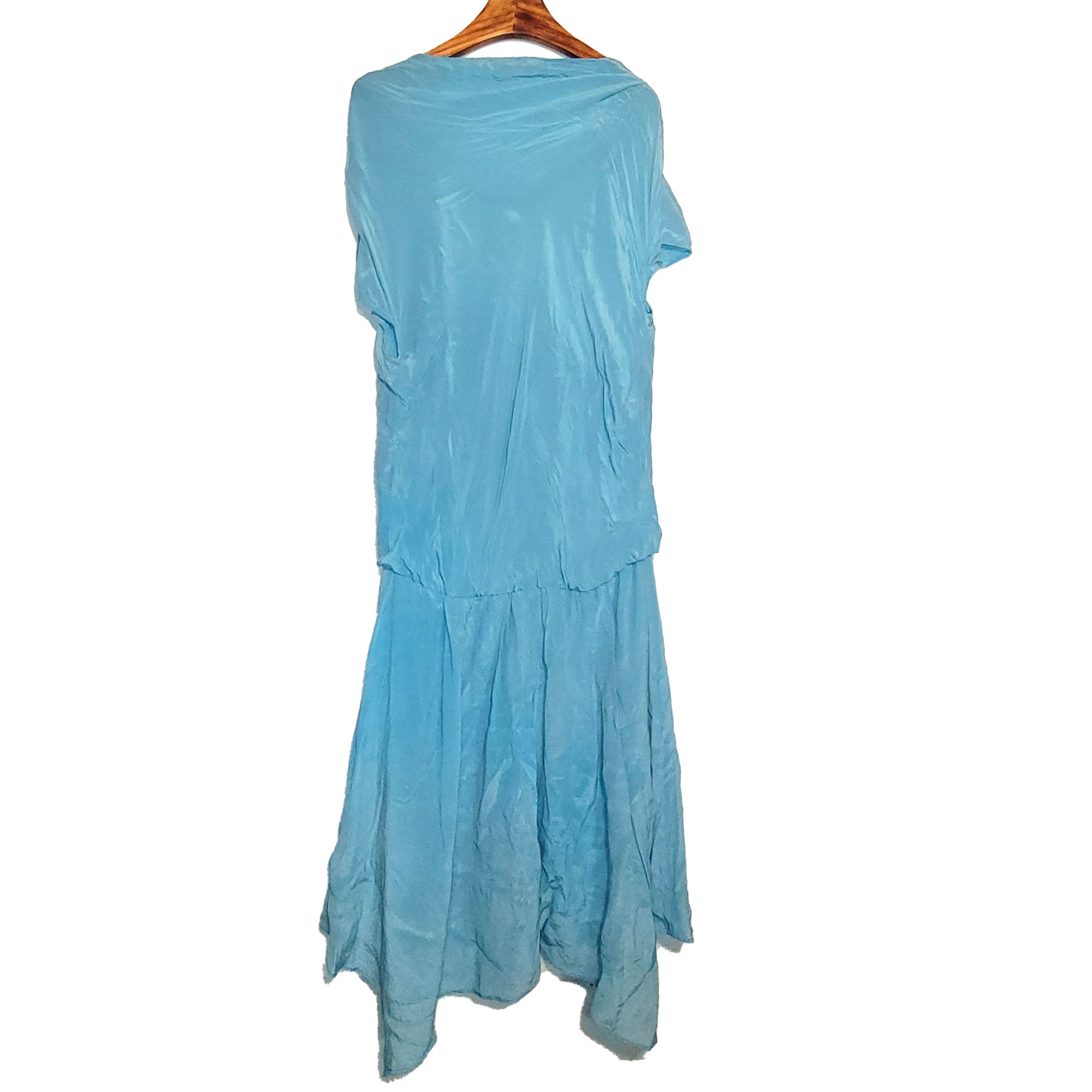 Other Women's 100% Silk Size S Short Sleeve Dress SAZ624 Size S / US 4 / IT 40 - 2 Thumbnail