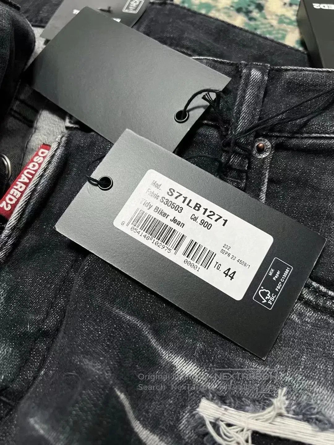 Dsquared2 dsquared2 black gray patched biker jeans. Size US 44 / EU 60 - 9 Thumbnail