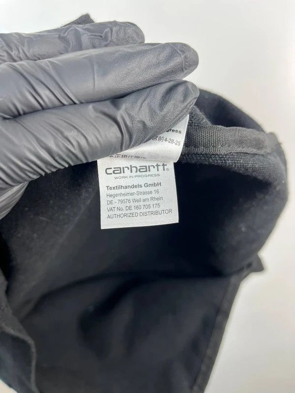 Carhartt Carhartt Wip Logo Tote Bag Black Canvas One Size Unisex Size ONE SIZE - 5 Thumbnail