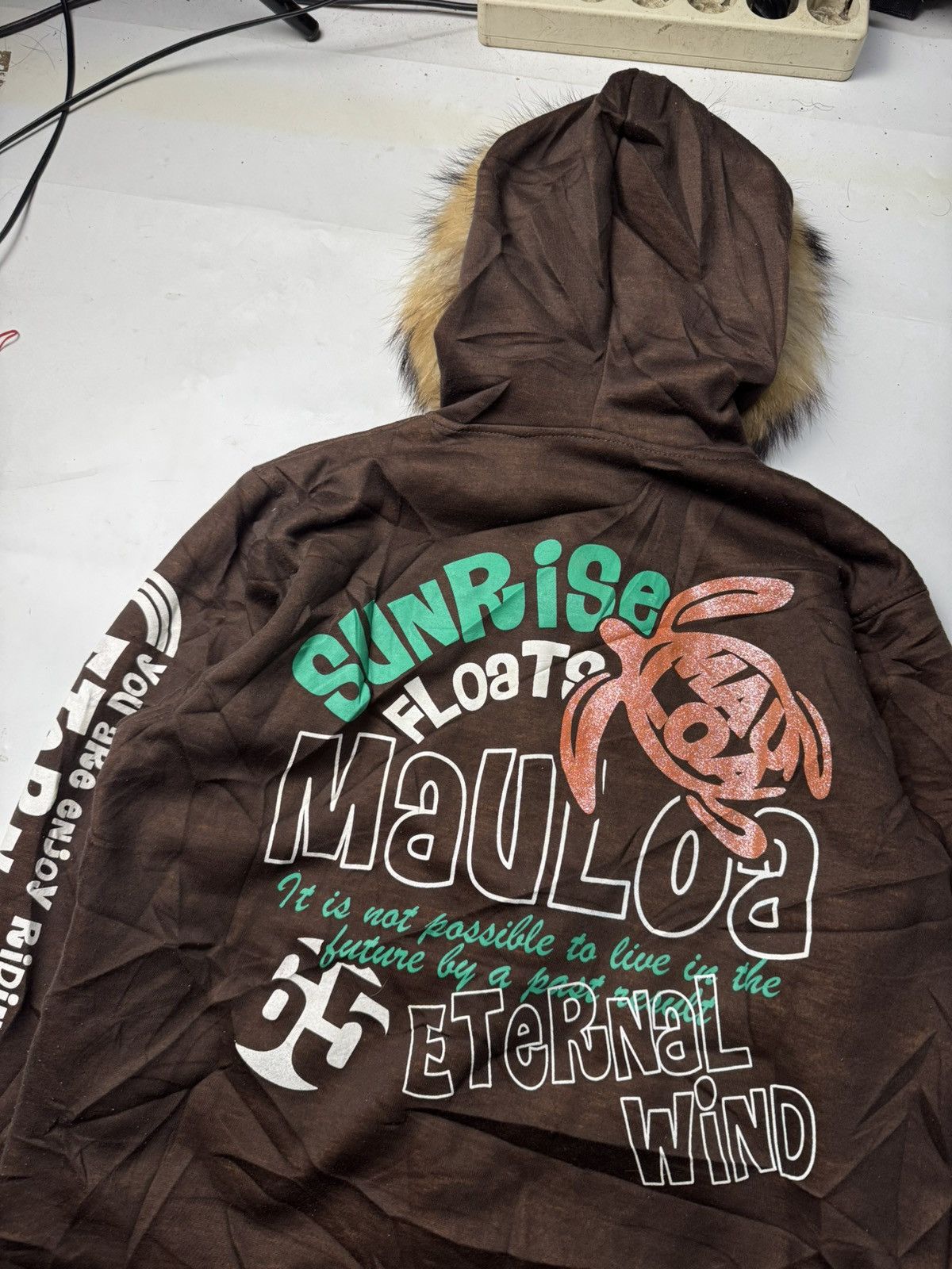 If Six Was Nine Fur Hoodie Poem Surf Japanese styled Size US L / EU 52-54 / 3 - 5 Thumbnail