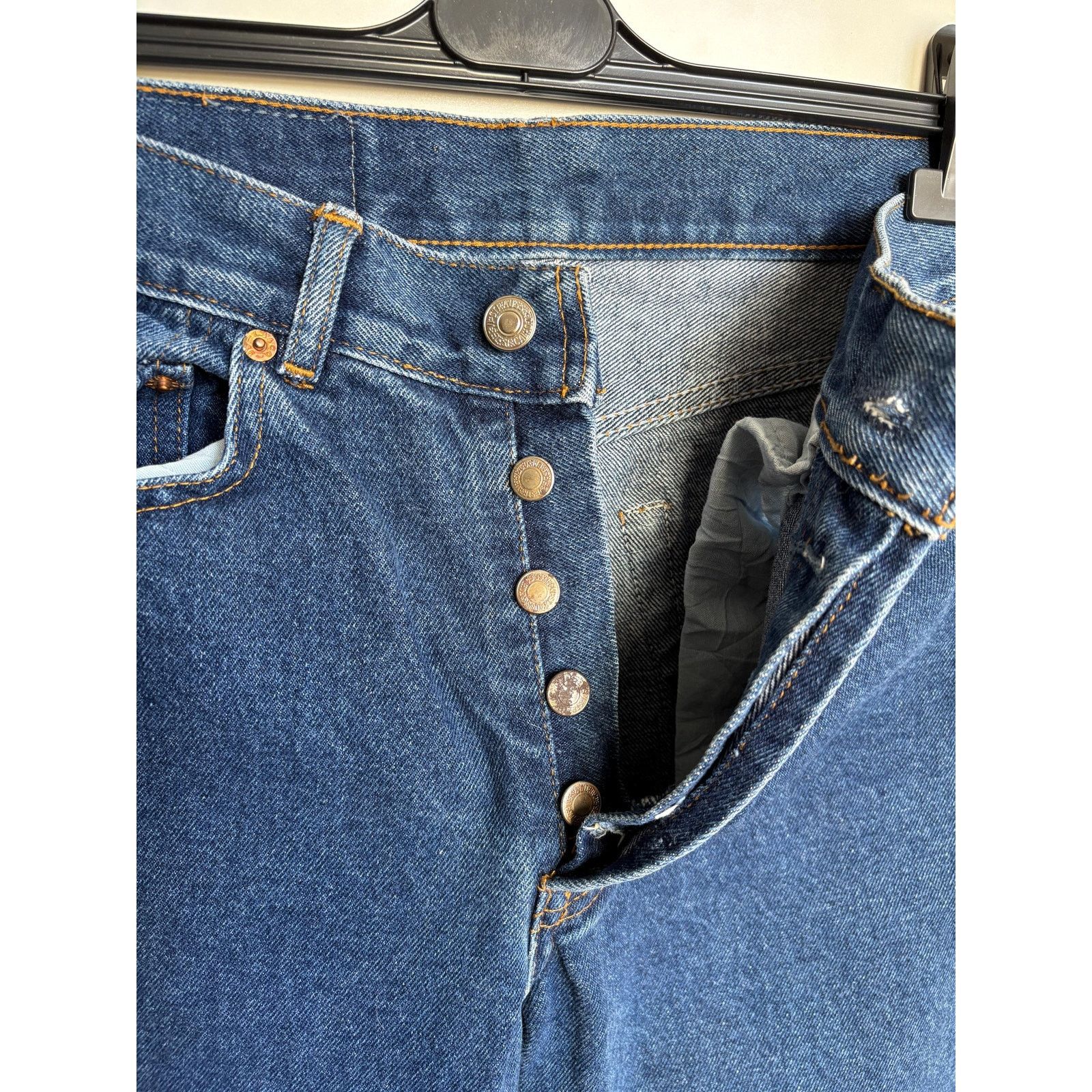 Levi's Levi’s 501 USA 1996 W31 L32 Raw Indigo Rigid Denim Jeans Size US 31 - 4 Thumbnail