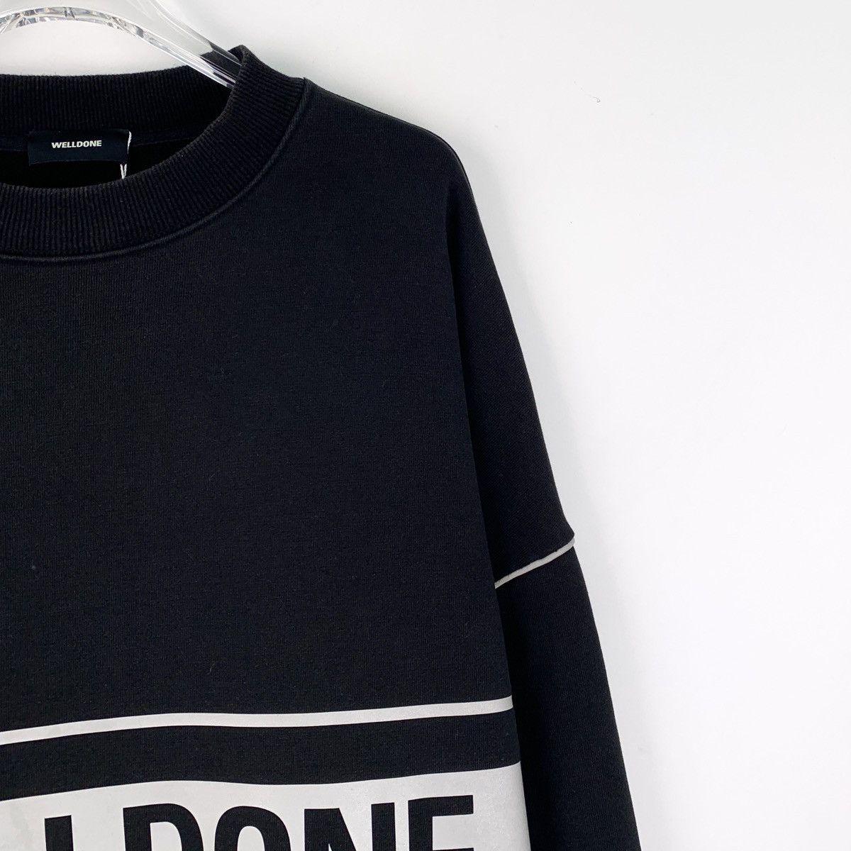 WE11DONE We11Done Black Letter Cotton Sweatshirt Size ONE SIZE - 4 Thumbnail